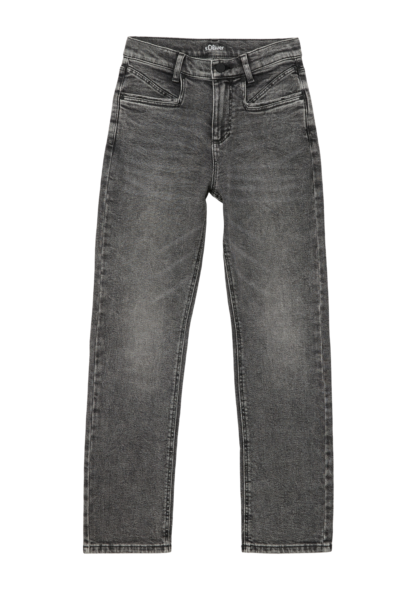 s.Oliver - Jeans / Relaxed Fit / High Rise / Straight leg, Mädchen, grau