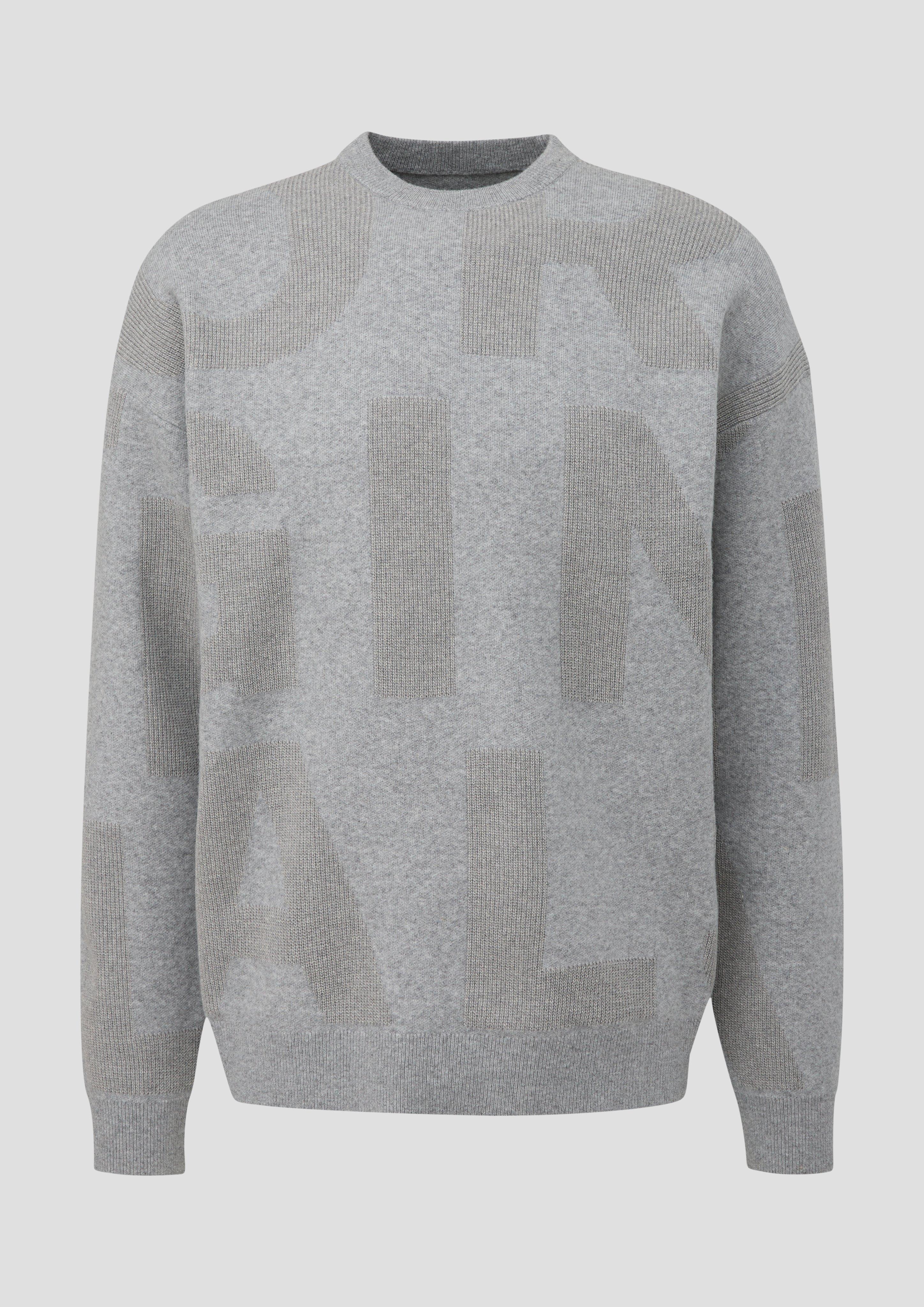 s.Oliver - Strickpullover mit Intarsienmuster, Herren, grau