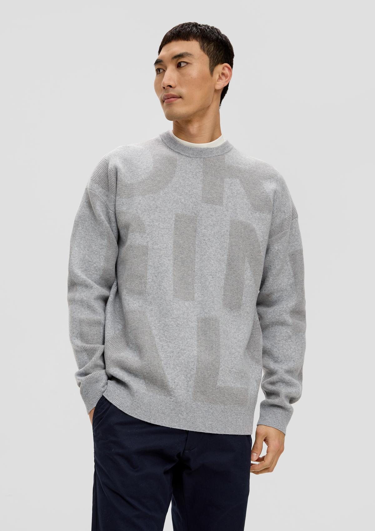 s.Oliver Knitted jumper with an intarsia pattern