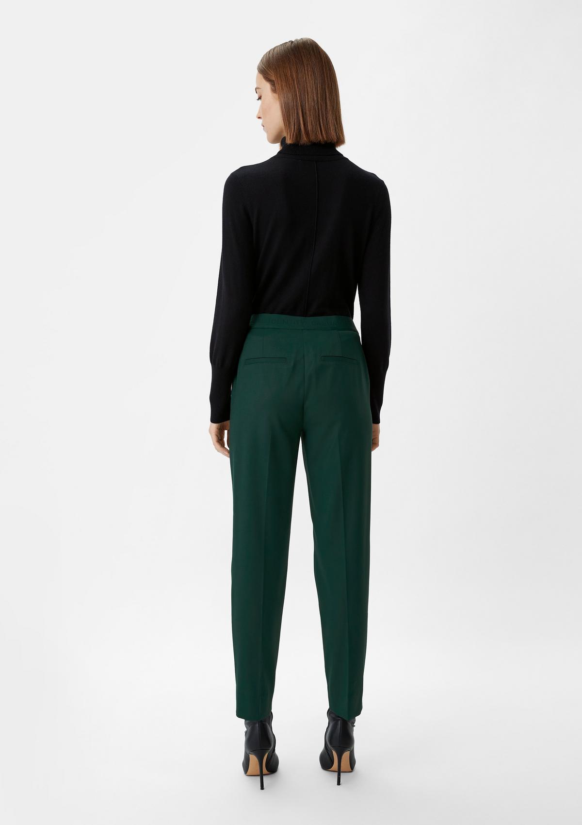 comma Slim fit: twill trousers with pressed pleats