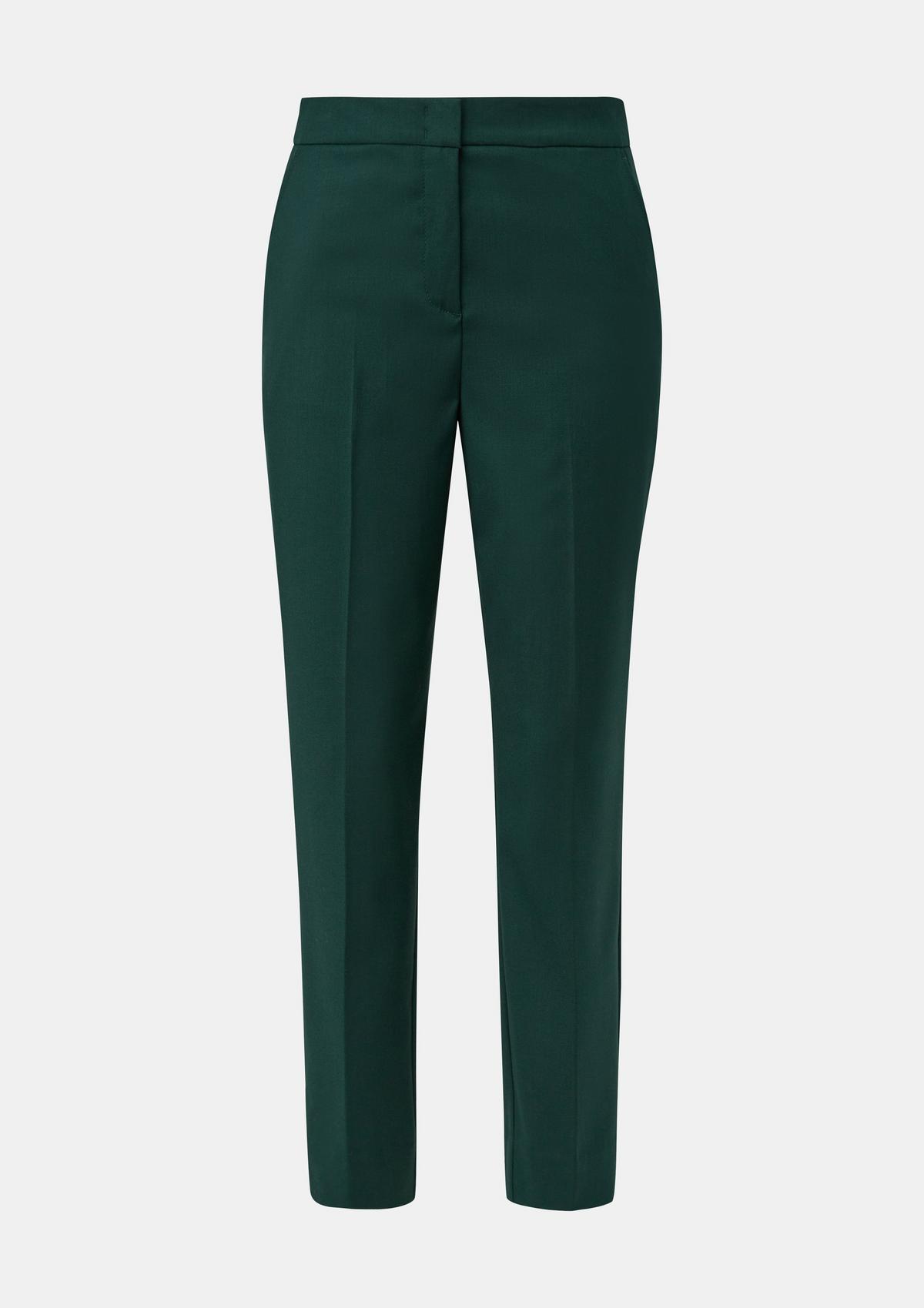 comma Slim fit: twill trousers with pressed pleats