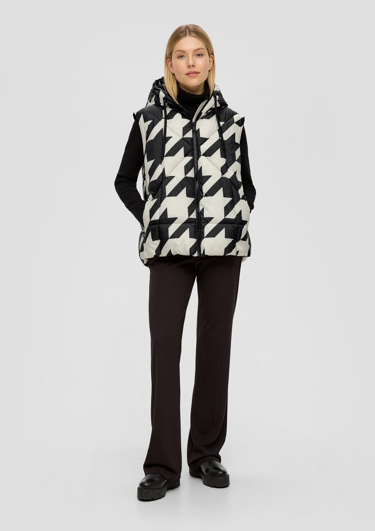 Quilted jacket with detachable sleeves - black | s.Oliver