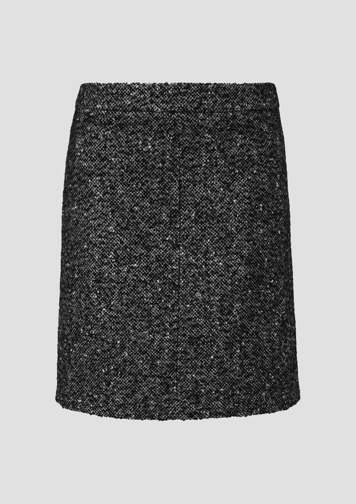 s.Oliver Wool skirt with bouclé