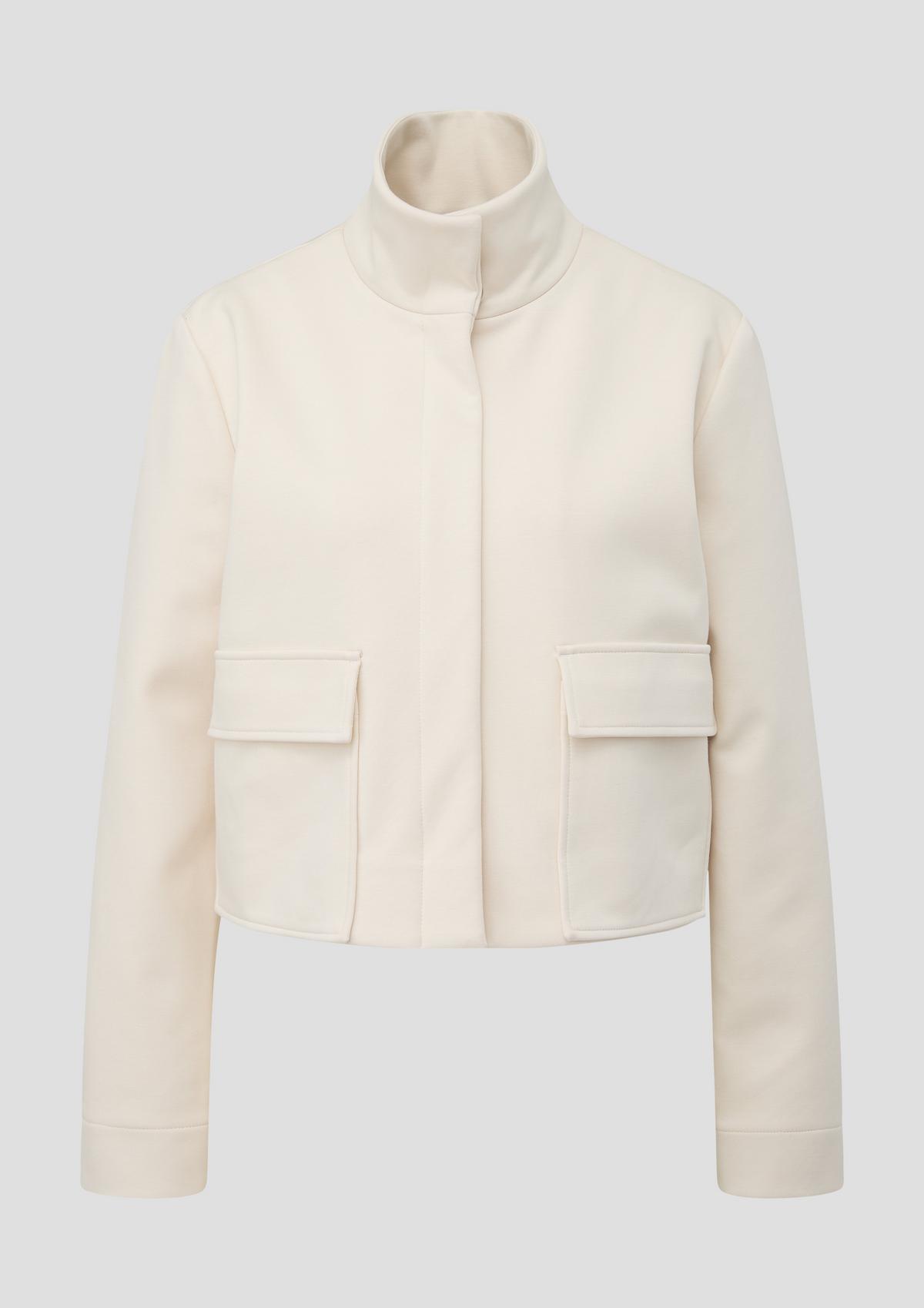 s.Oliver Jersey jacket with a stand-up collar