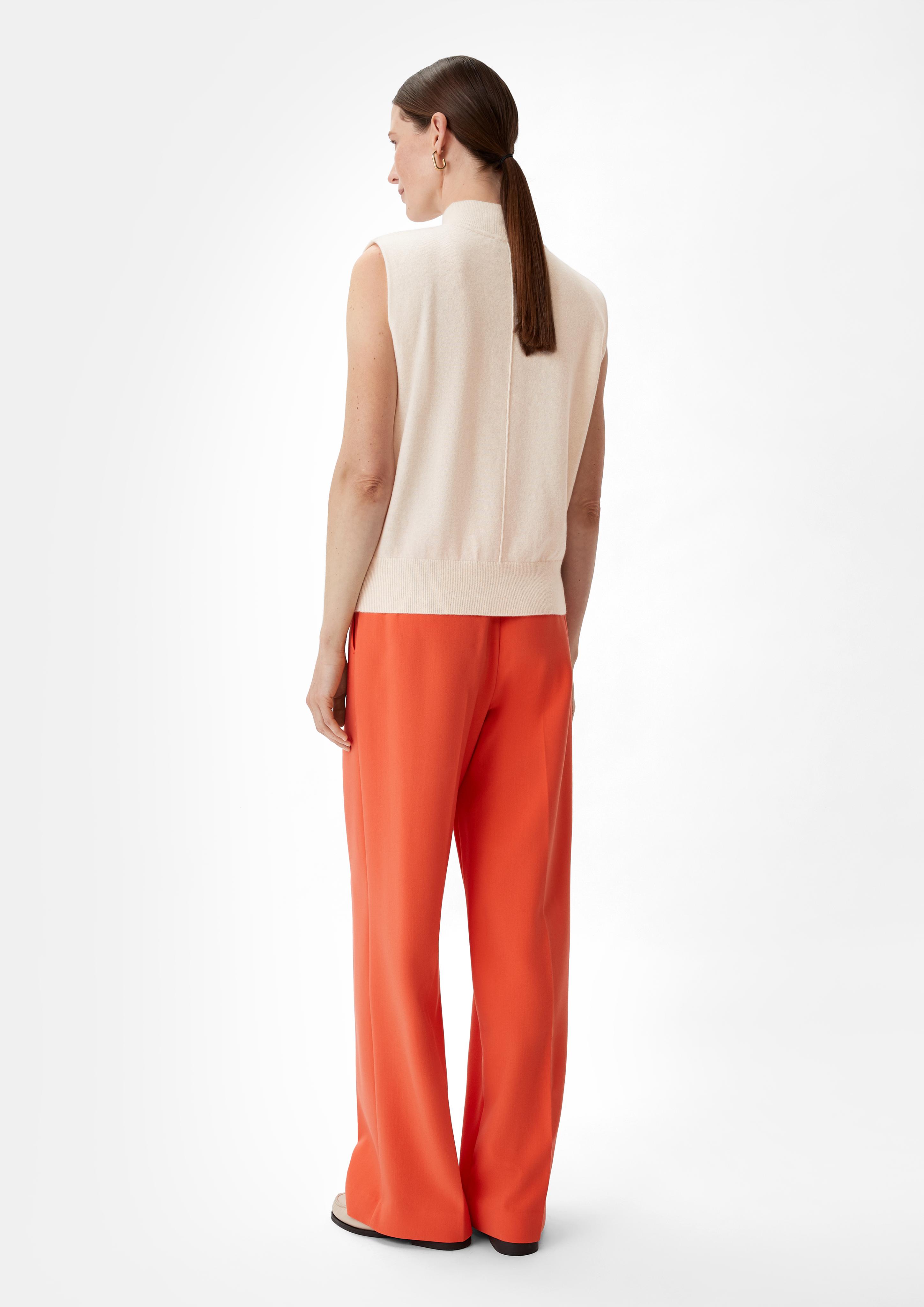 Sleeveless knitted jumper with cashmere - light beige | Comma Sleeveless knitted jumper with cashmere - light beige | Comma