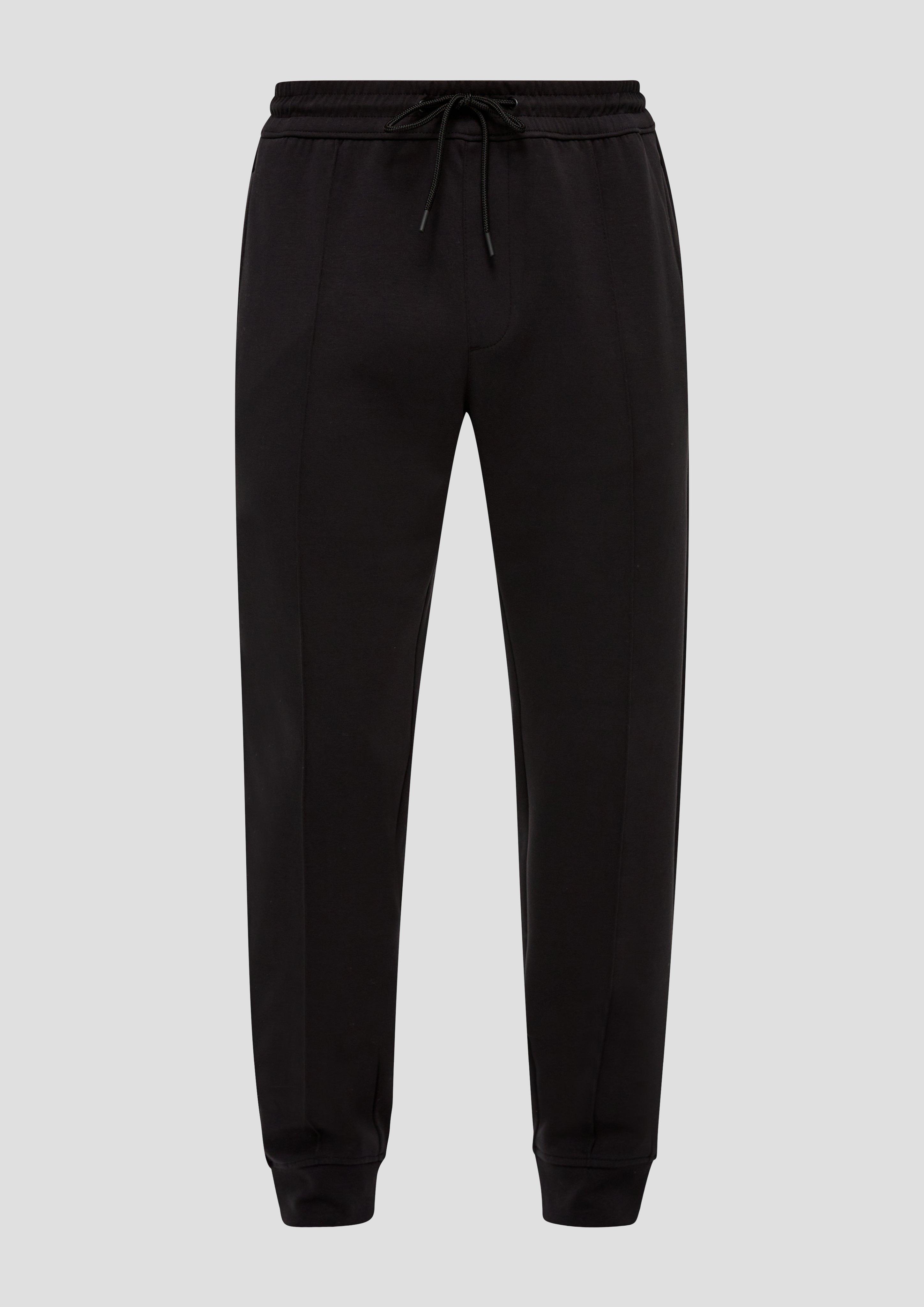 Regular fit Jersey tracksuit bottoms black s.Oliver