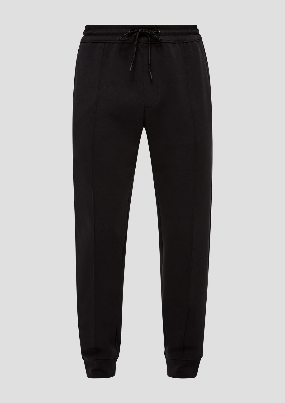 Regular fit: Jersey tracksuit bottoms - black | s.Oliver