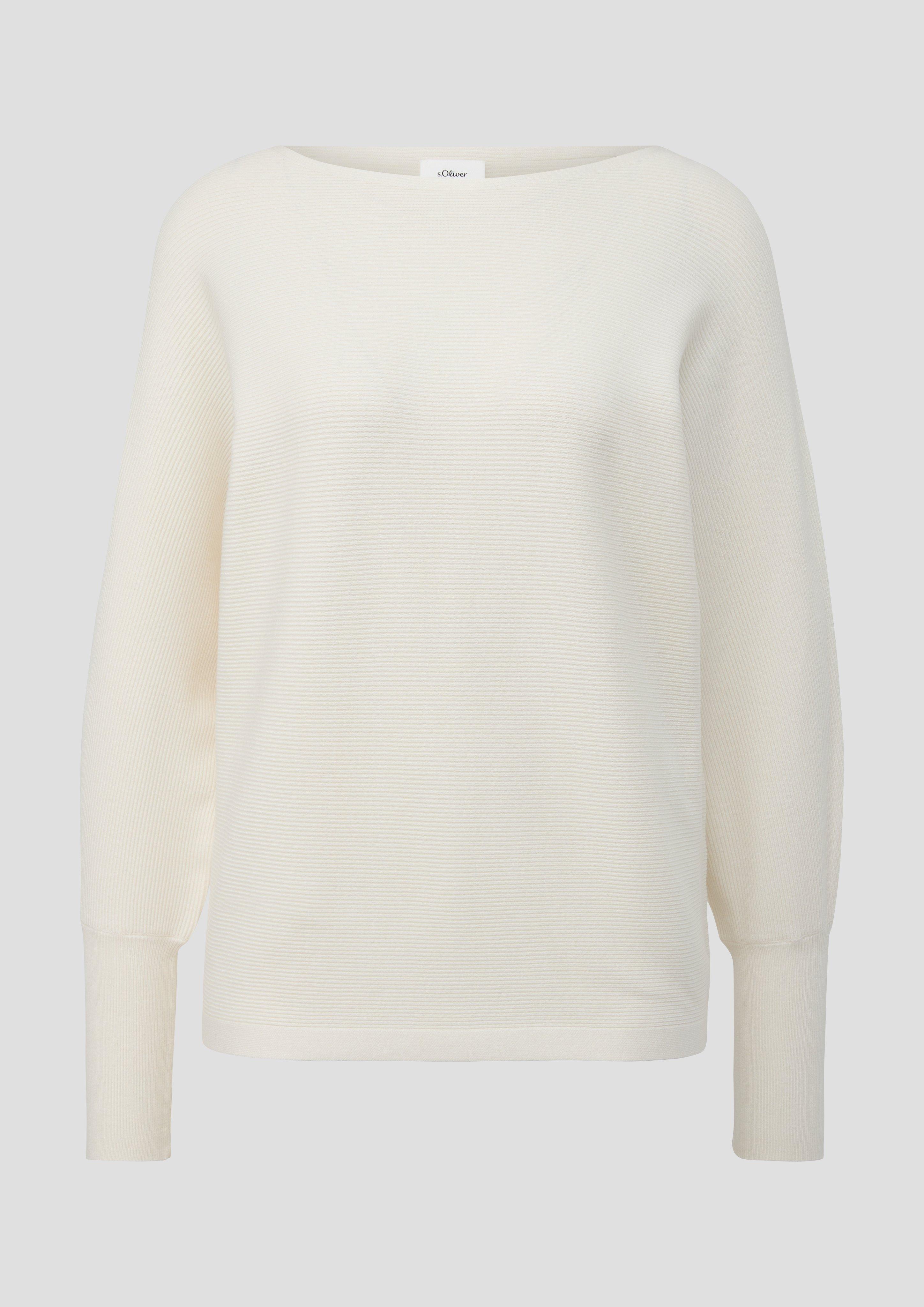 s.Oliver - Strickpullover mit Musterstruktur, Damen, creme