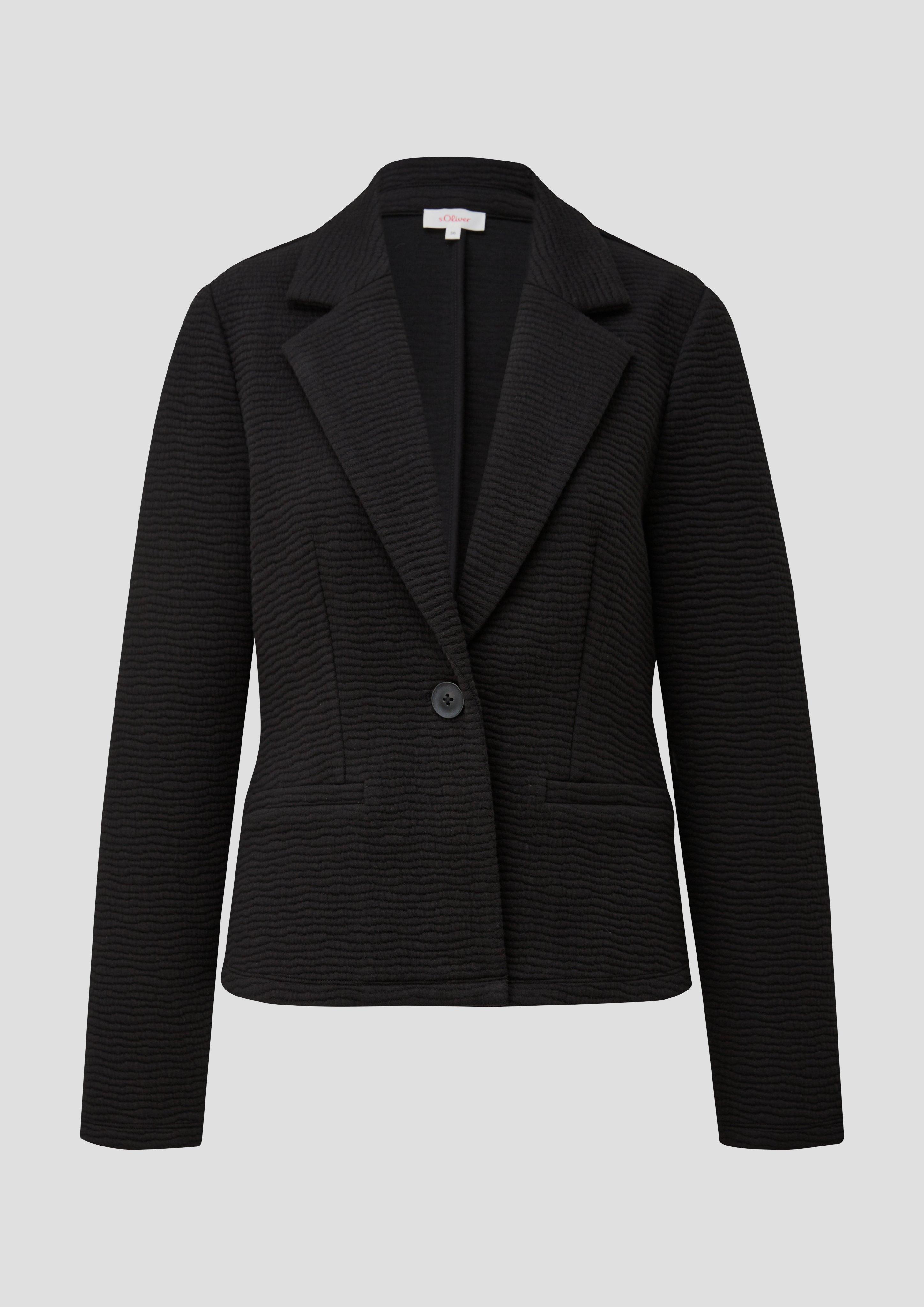 s.Oliver - Strukturierter Blazer, Damen, schwarz