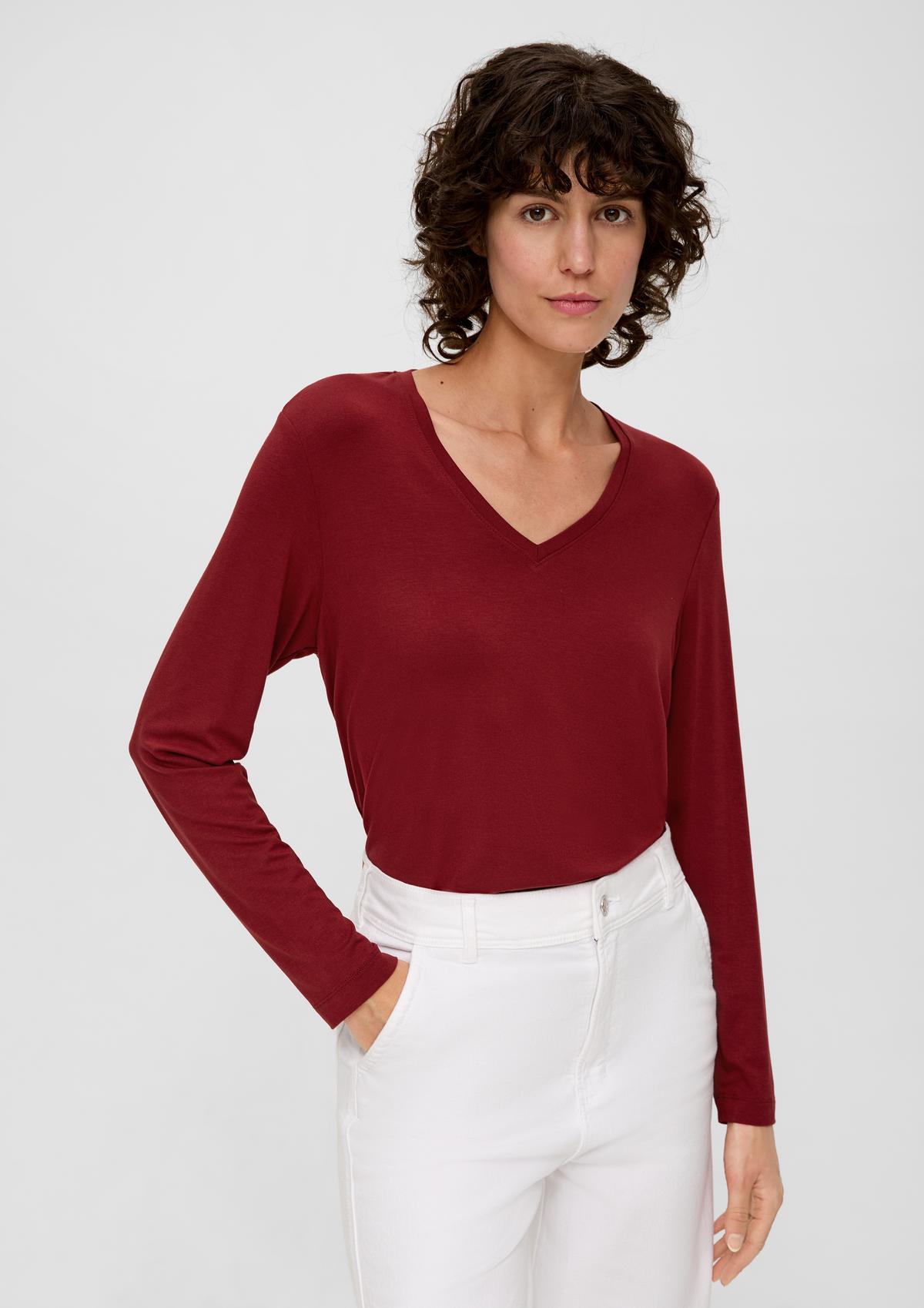 s.Oliver Long sleeve top with a V-neckline