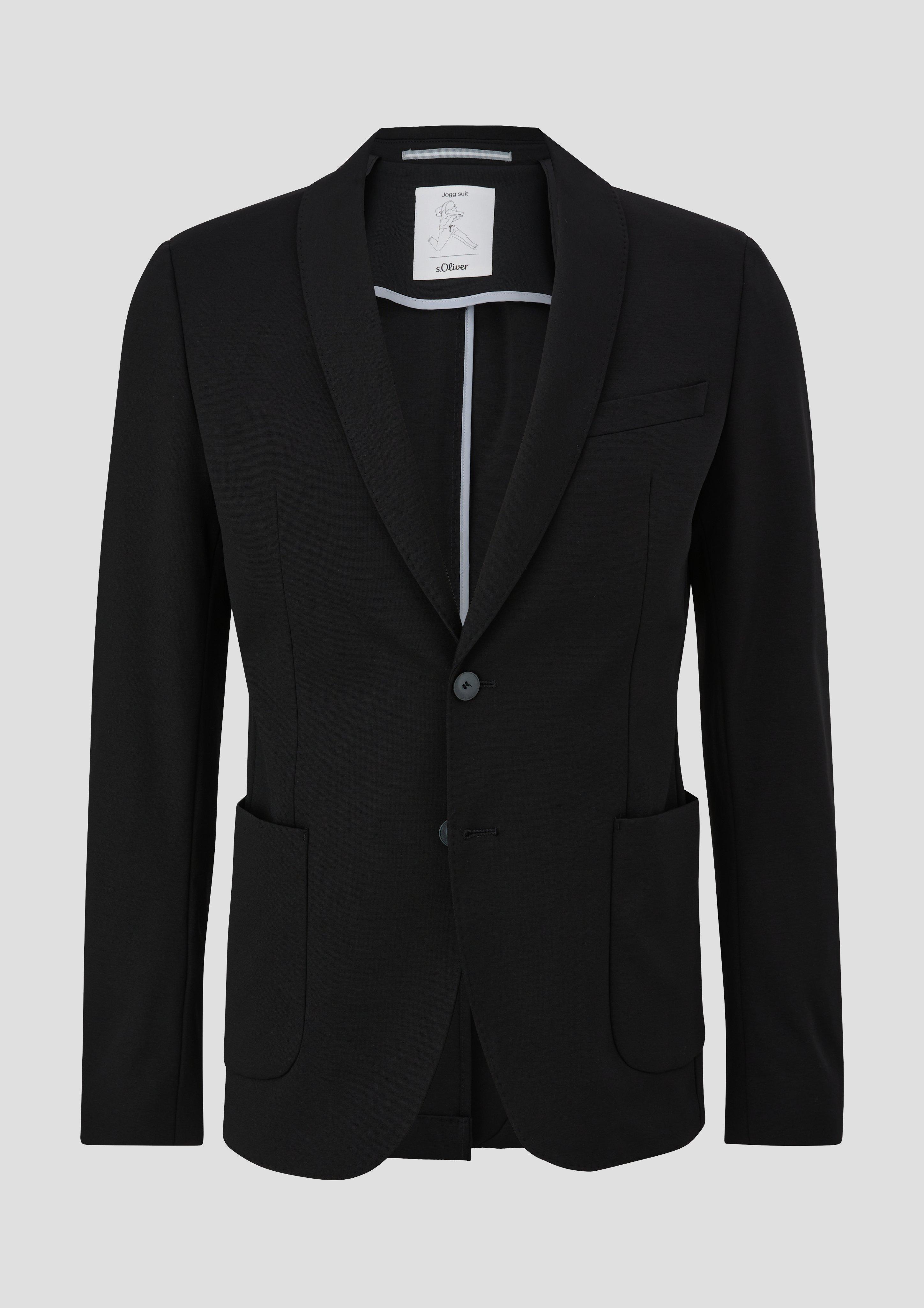 Slim s.O tailored track jacket black s.Oliver