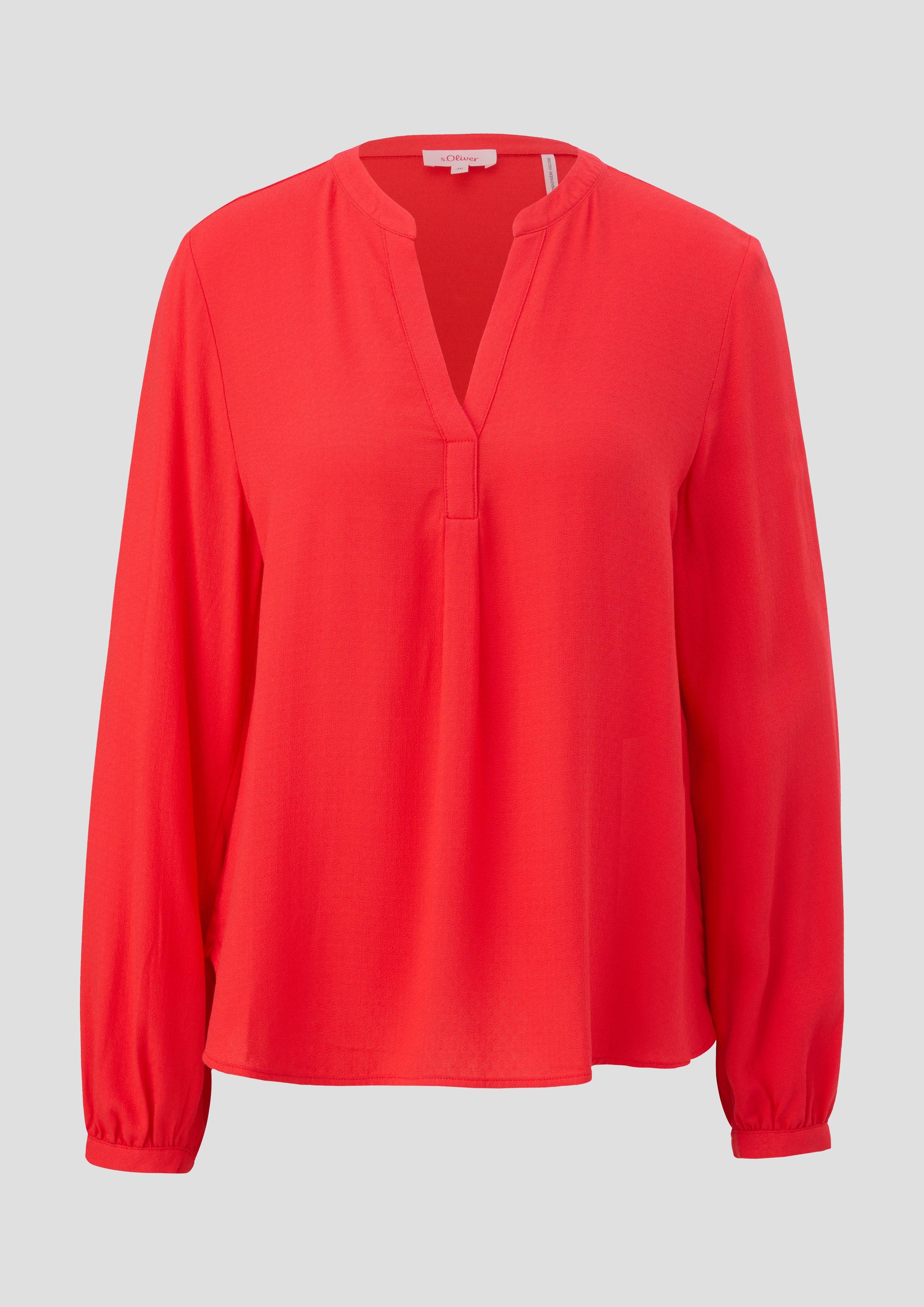 s.Oliver - Viskosebluse mit Dobby-Struktur, Damen, rot