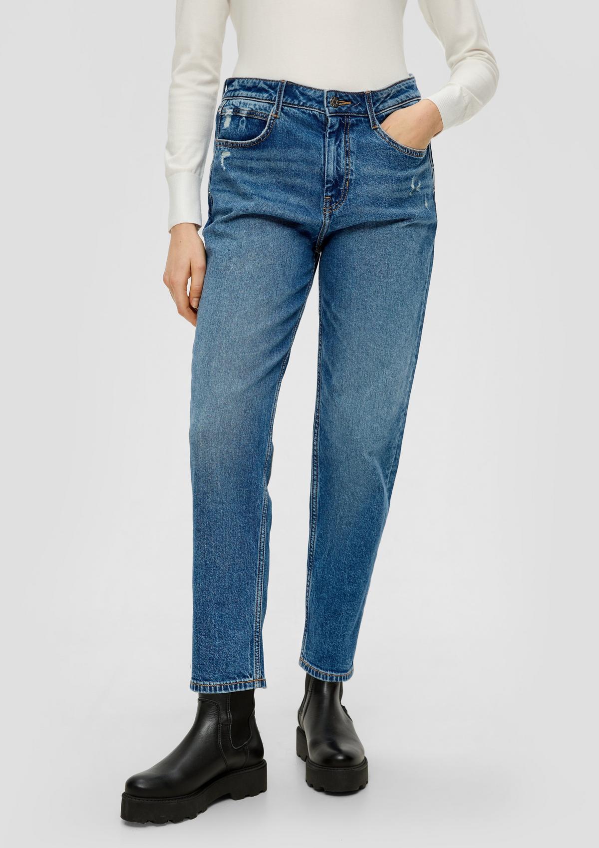 Ankle-Length Jeans / Regular Fit / High Rise / Tapered Leg - blue