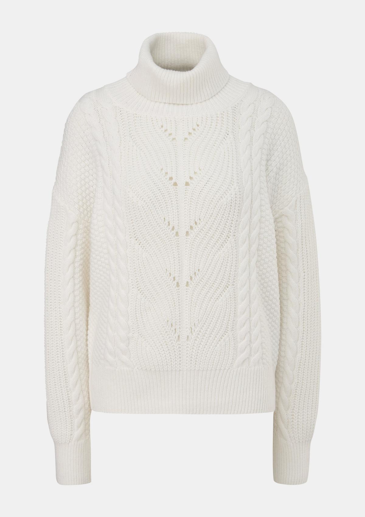 comma Knitted jumper with an openwork pattern