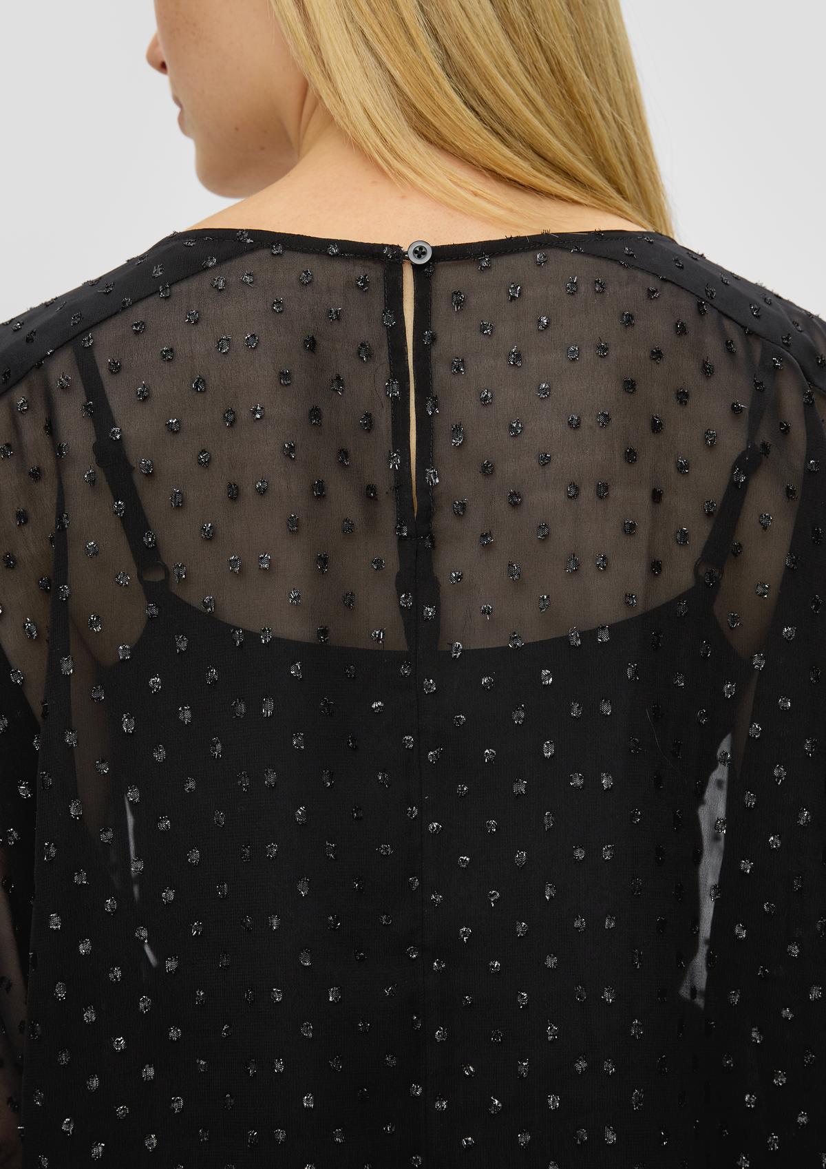 s.Oliver Chiffon blouse with batwing sleeves