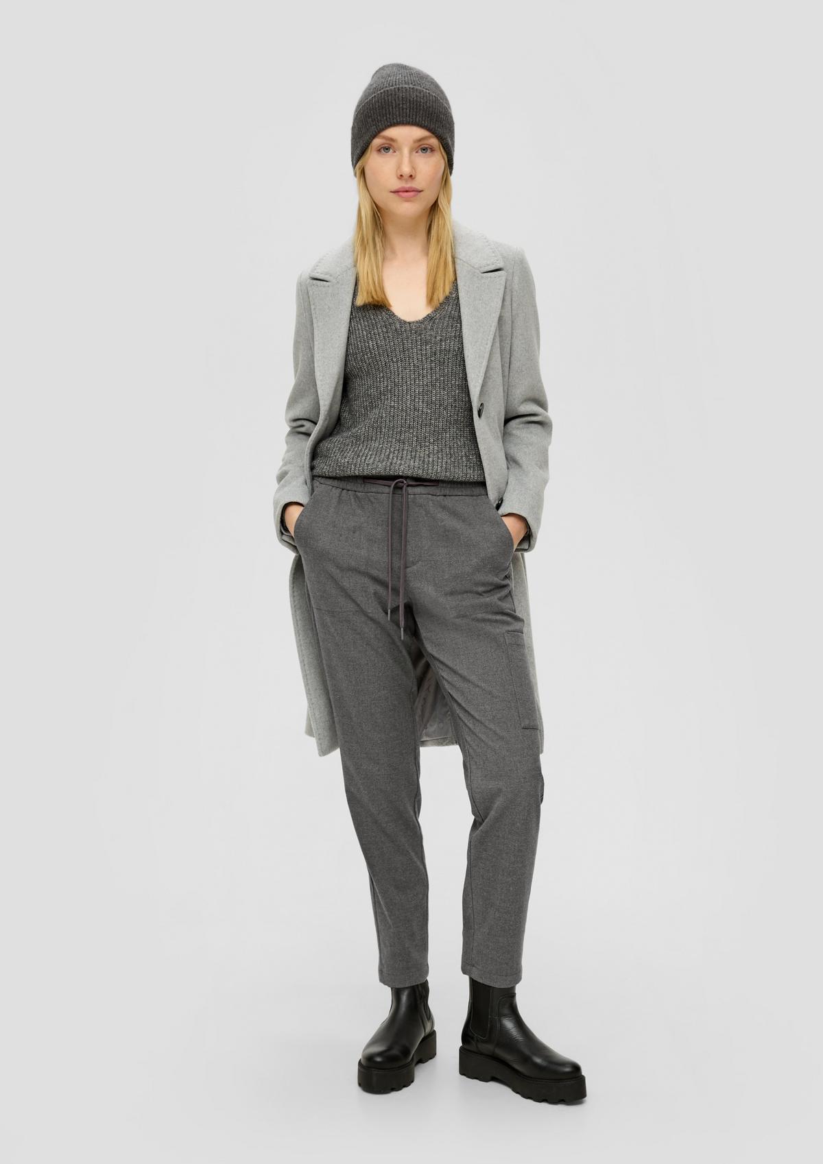 s.Oliver Relaxed: Twill-Hose mit Tapered Leg
