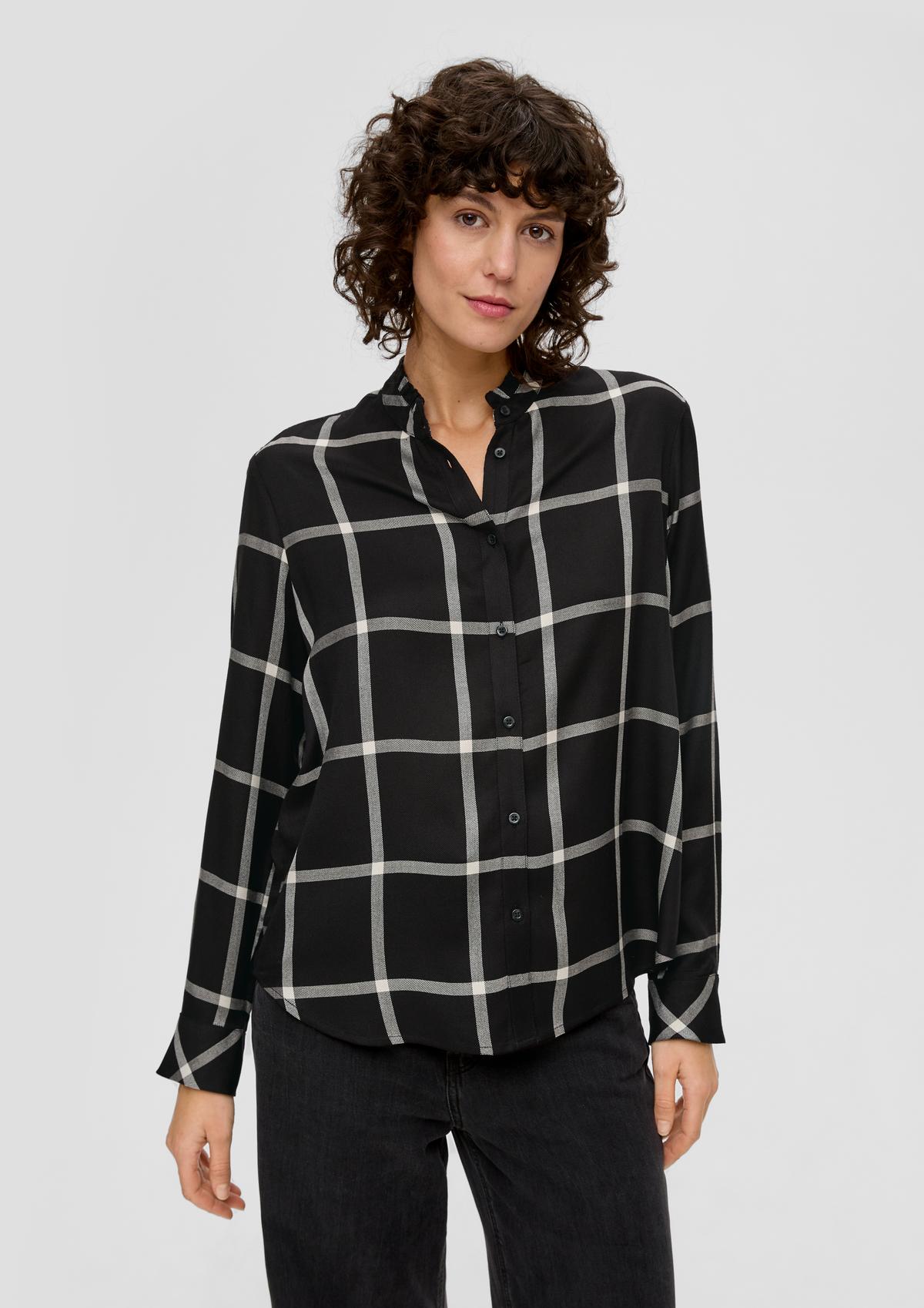 s.Oliver Shirt blouse with a frilled collar