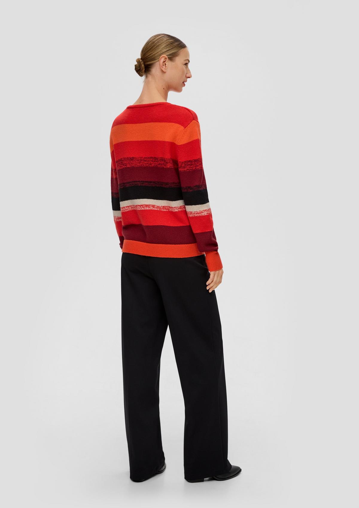 s.Oliver Pleteni pulover s prugama s prijelazom boja