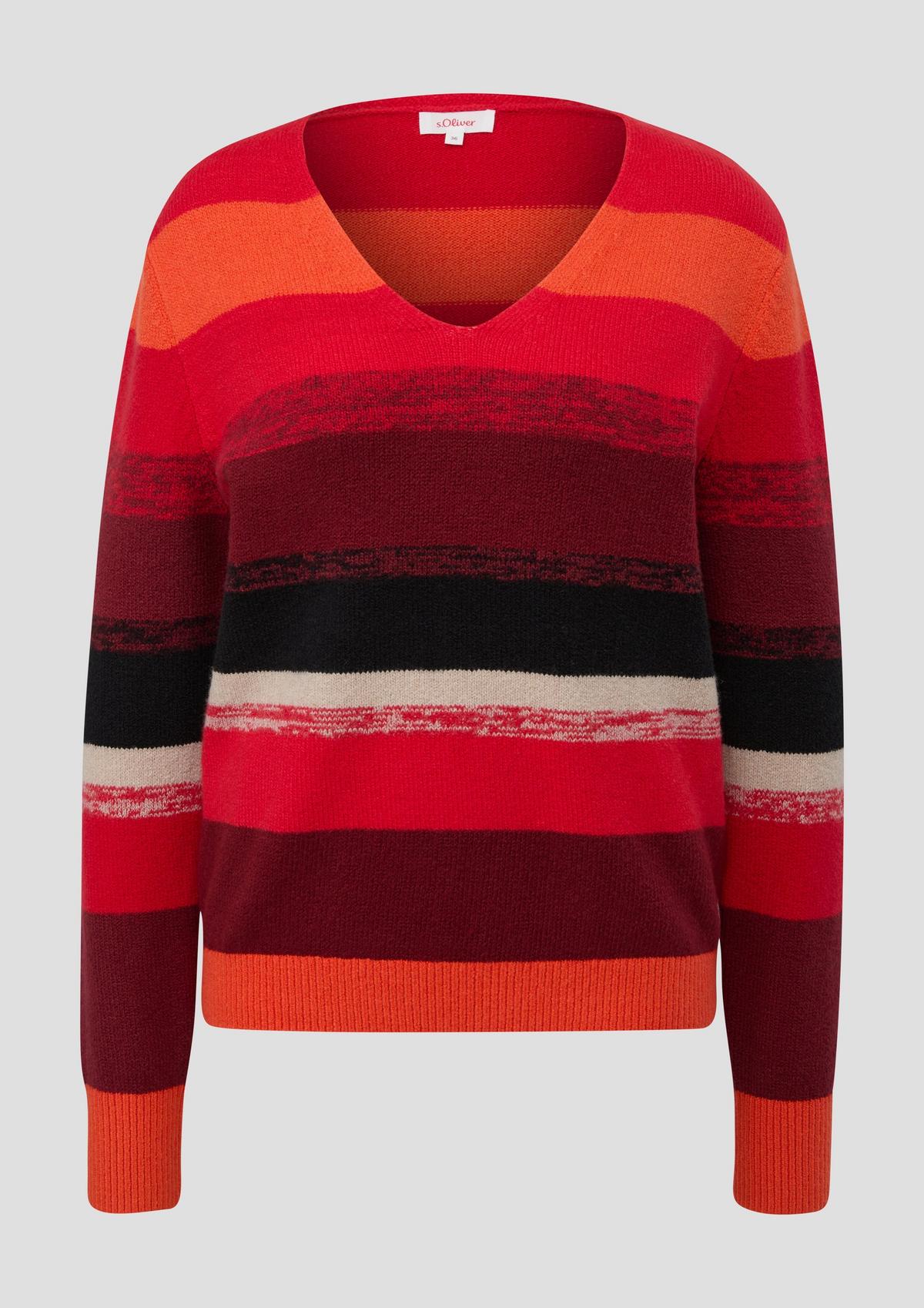 s.Oliver Gebreide trui met strepen met kleurverloop