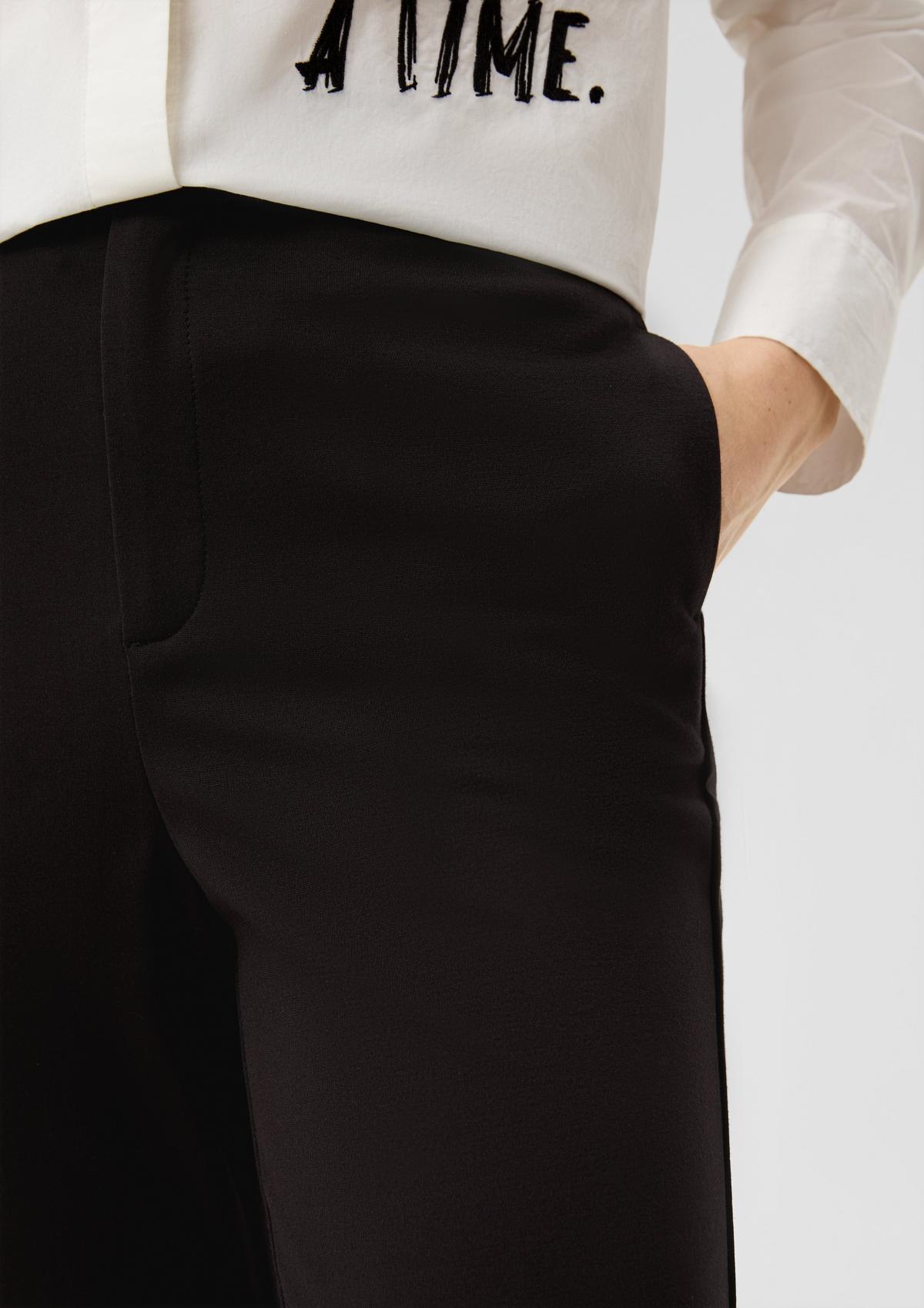 s.Oliver Interlock jersey trousers with a straight leg