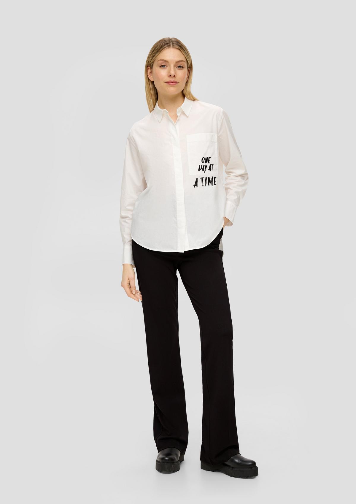 Interlock jersey trousers with a straight leg