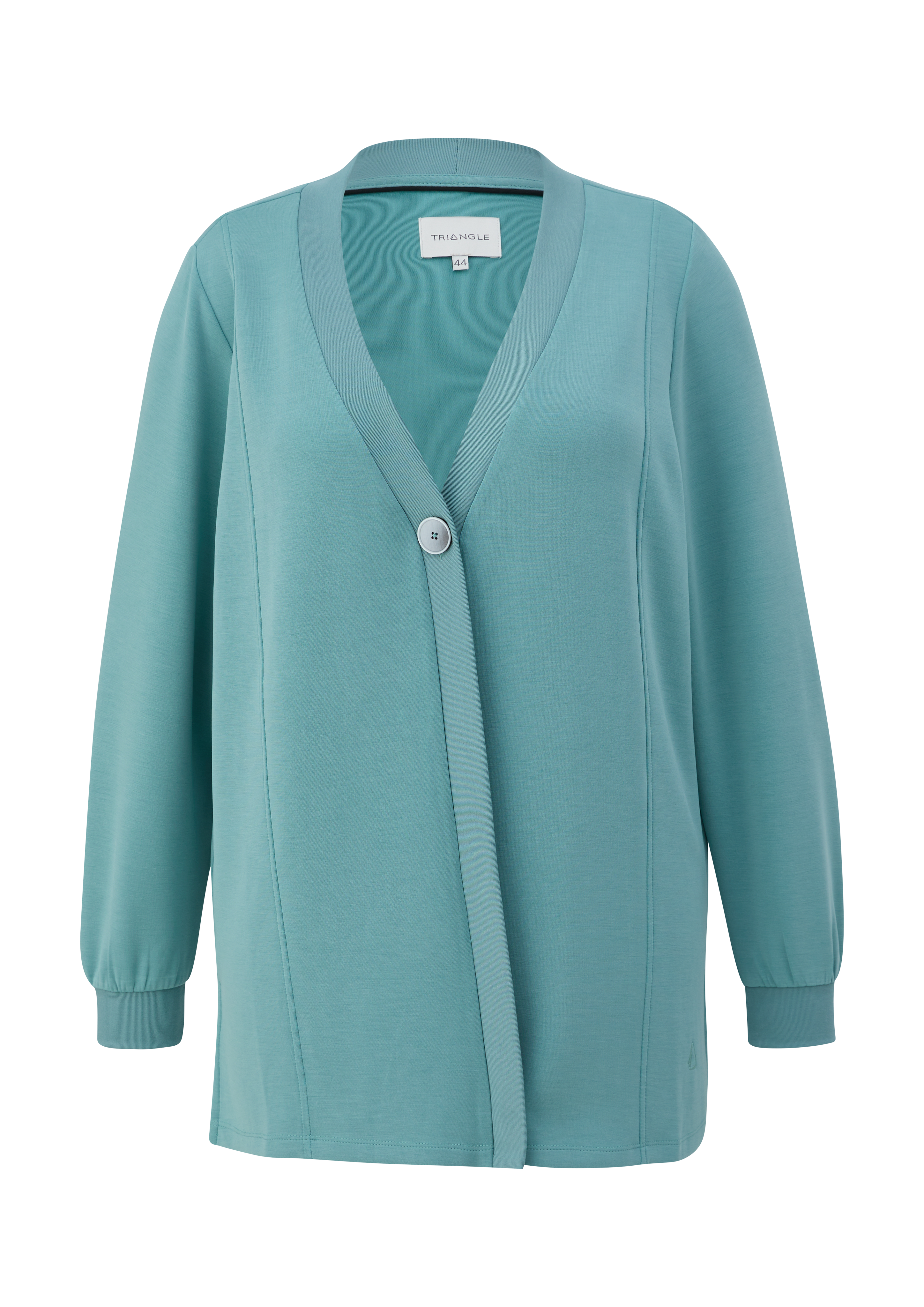 s.Oliver - Strickjacke mit Rippblende, Damen, Blau