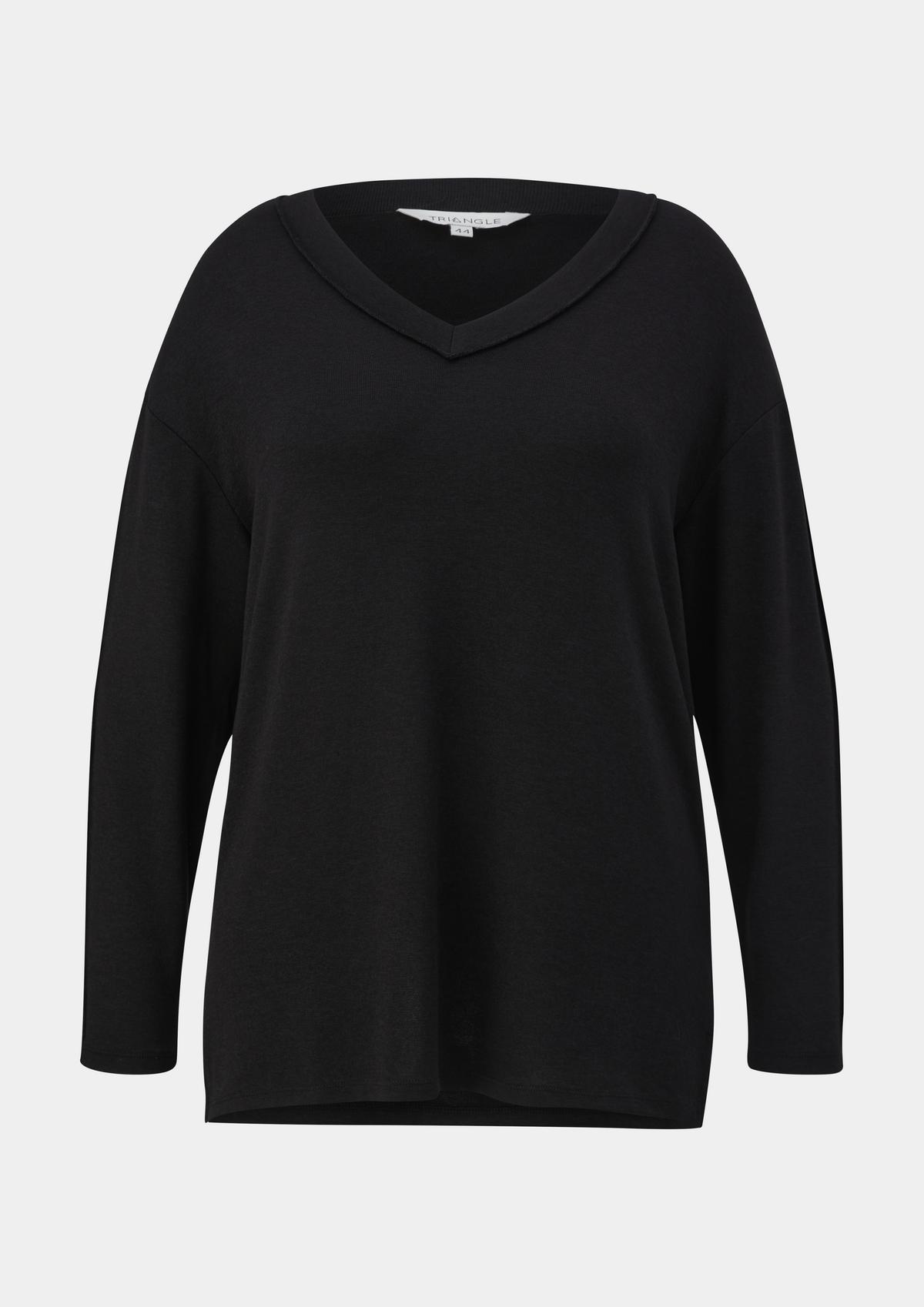 s.Oliver Long sleeve top in a knit look