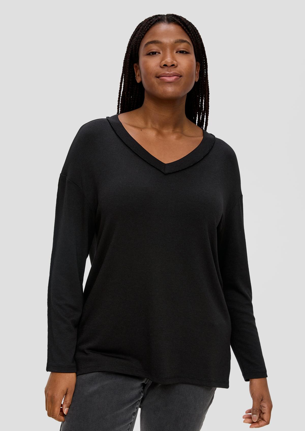 s.Oliver Long sleeve top in a knit look