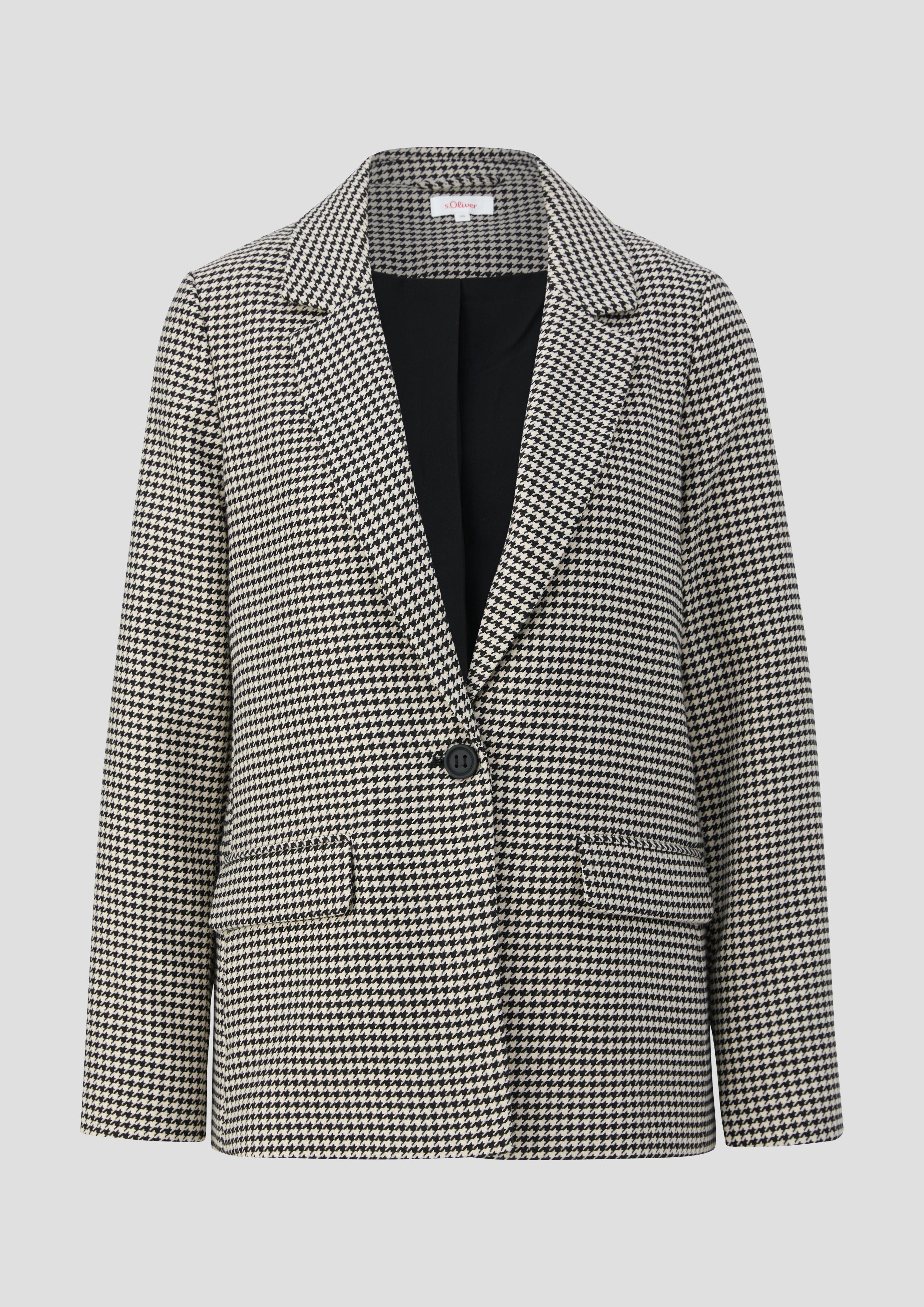 s.Oliver - Twill-Blazer mit Viskose, Damen, schwarz