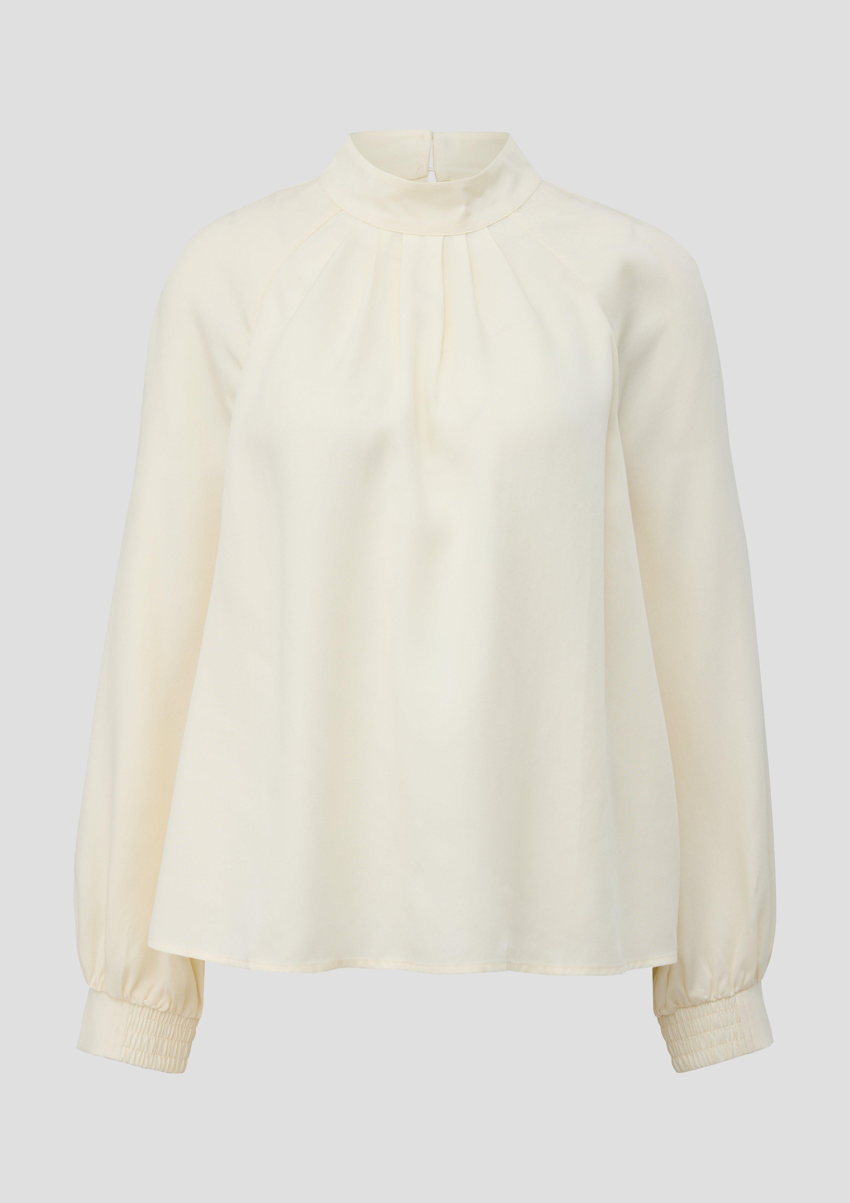 s.Oliver - Hochgeschlossene Bluse aus Lyocell, Damen, creme