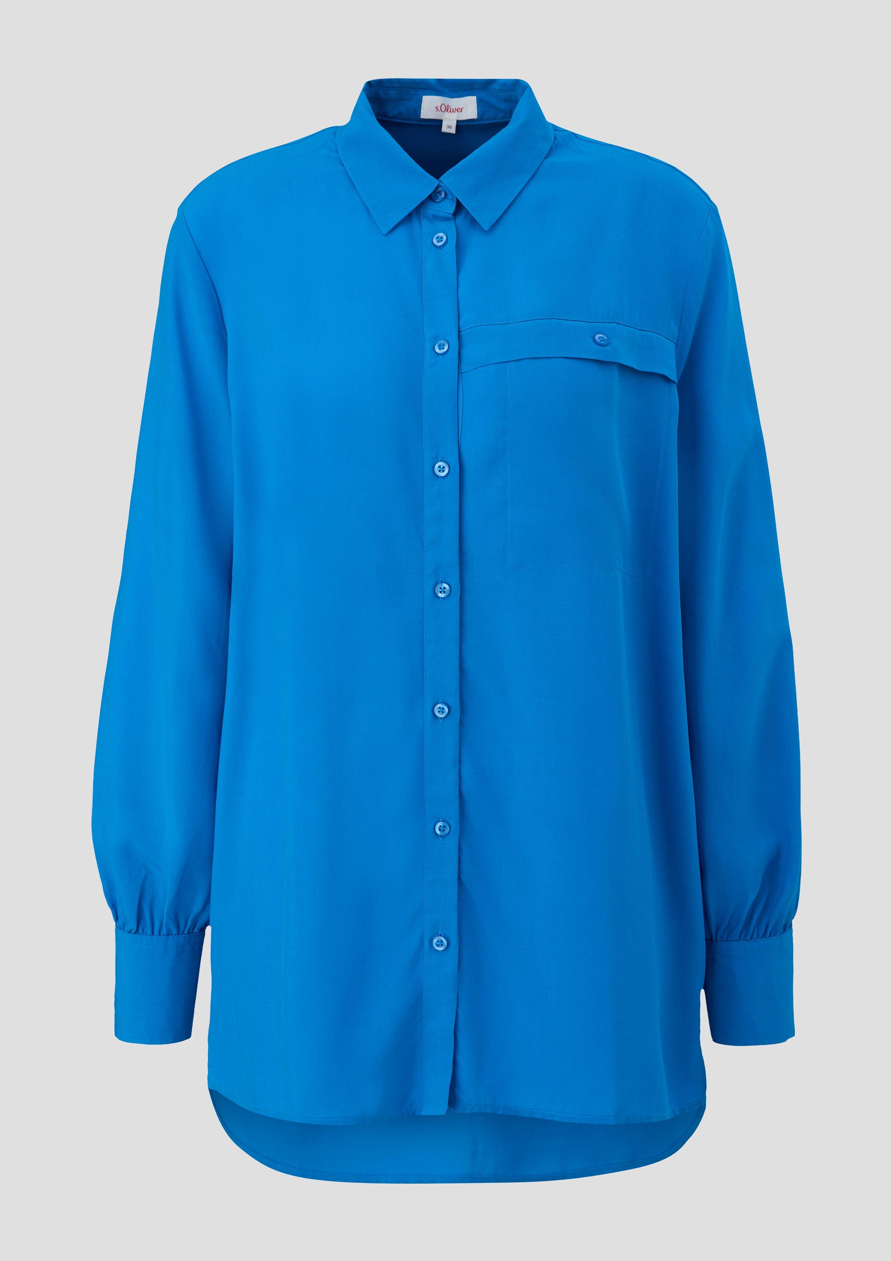 s.Oliver - Longbluse aus reiner Viskose, Damen, blau