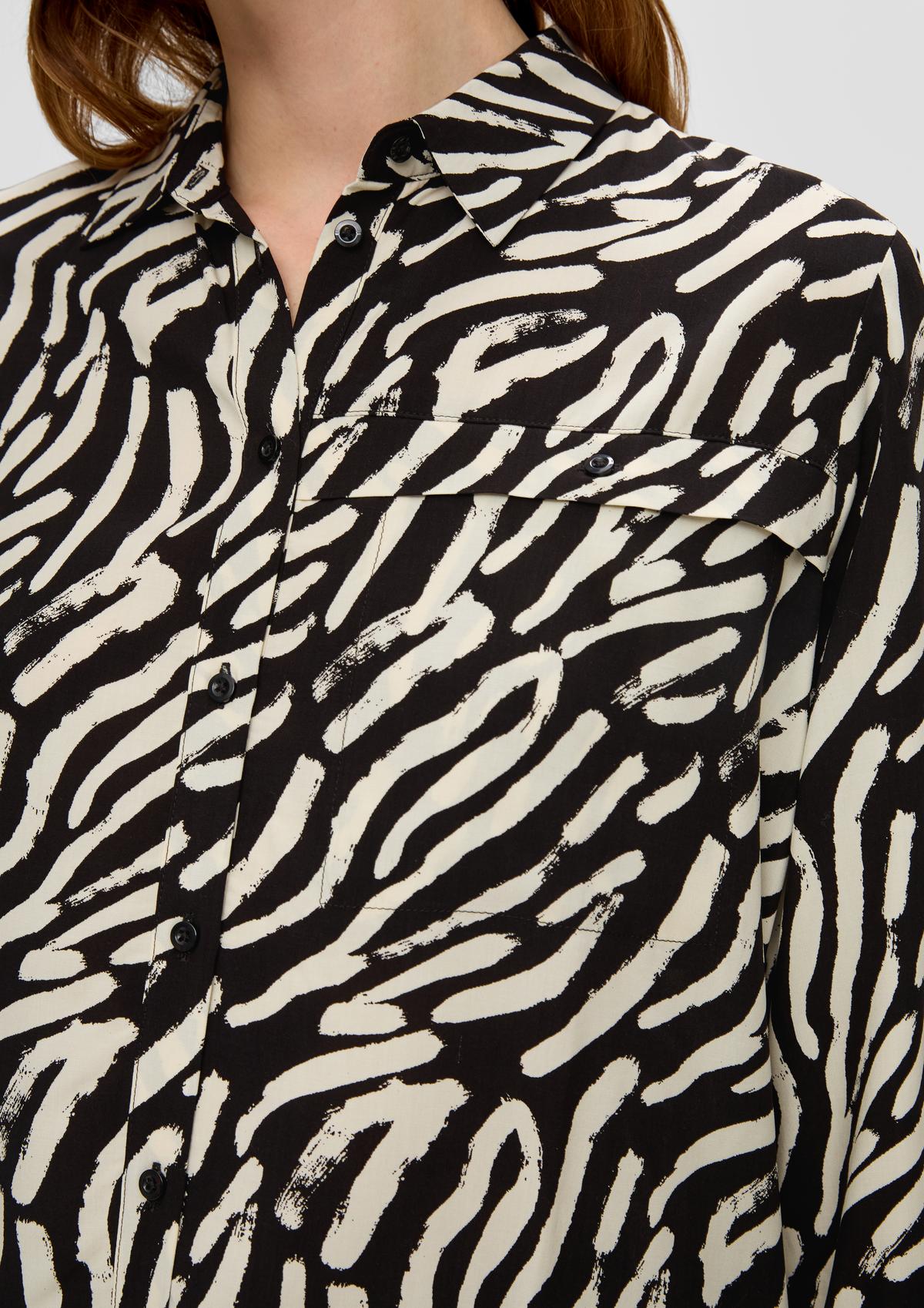 s.Oliver Lange blouse van zuivere viscose