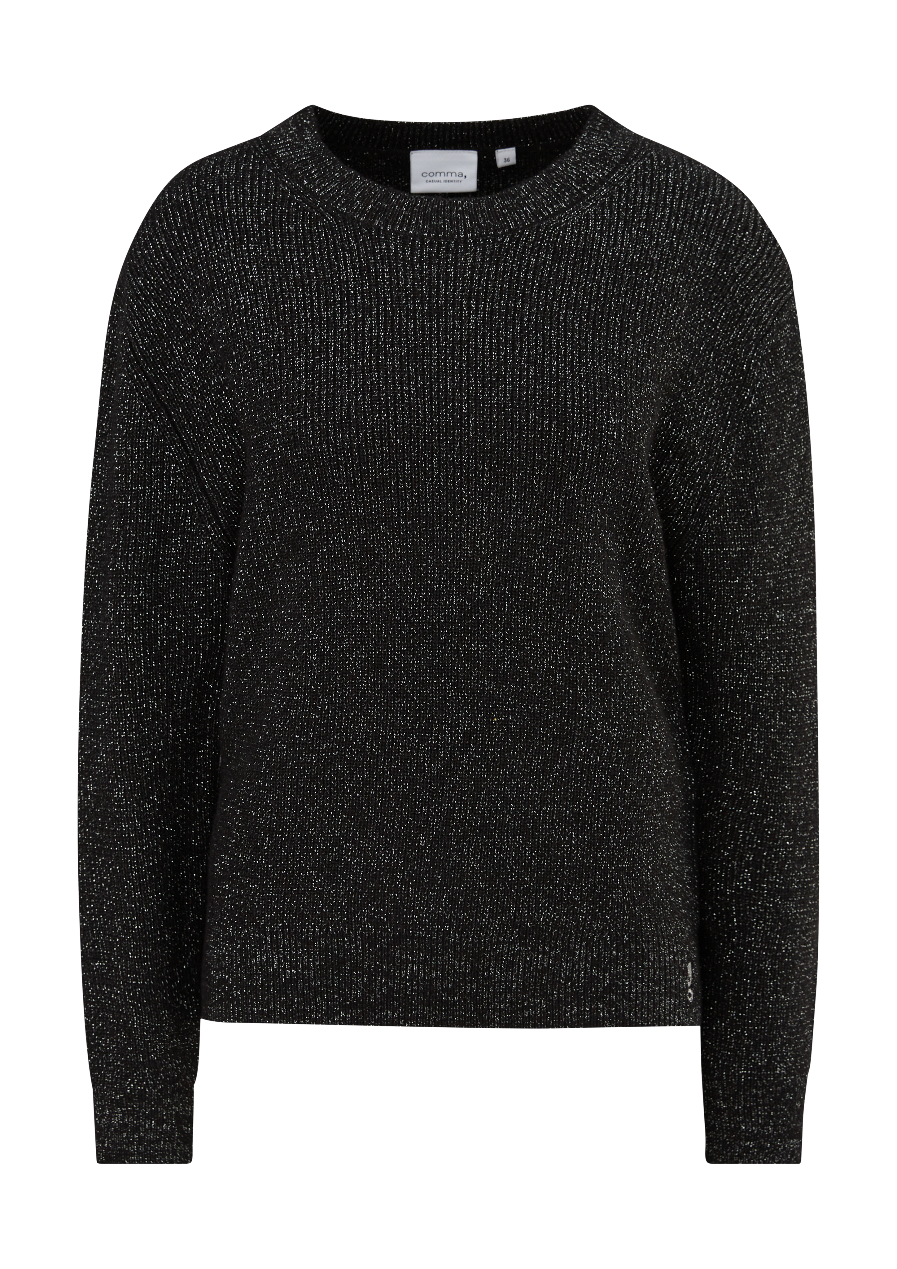 Comma Pullover Pulli Mit Glitzergarn Strickpullover Mit