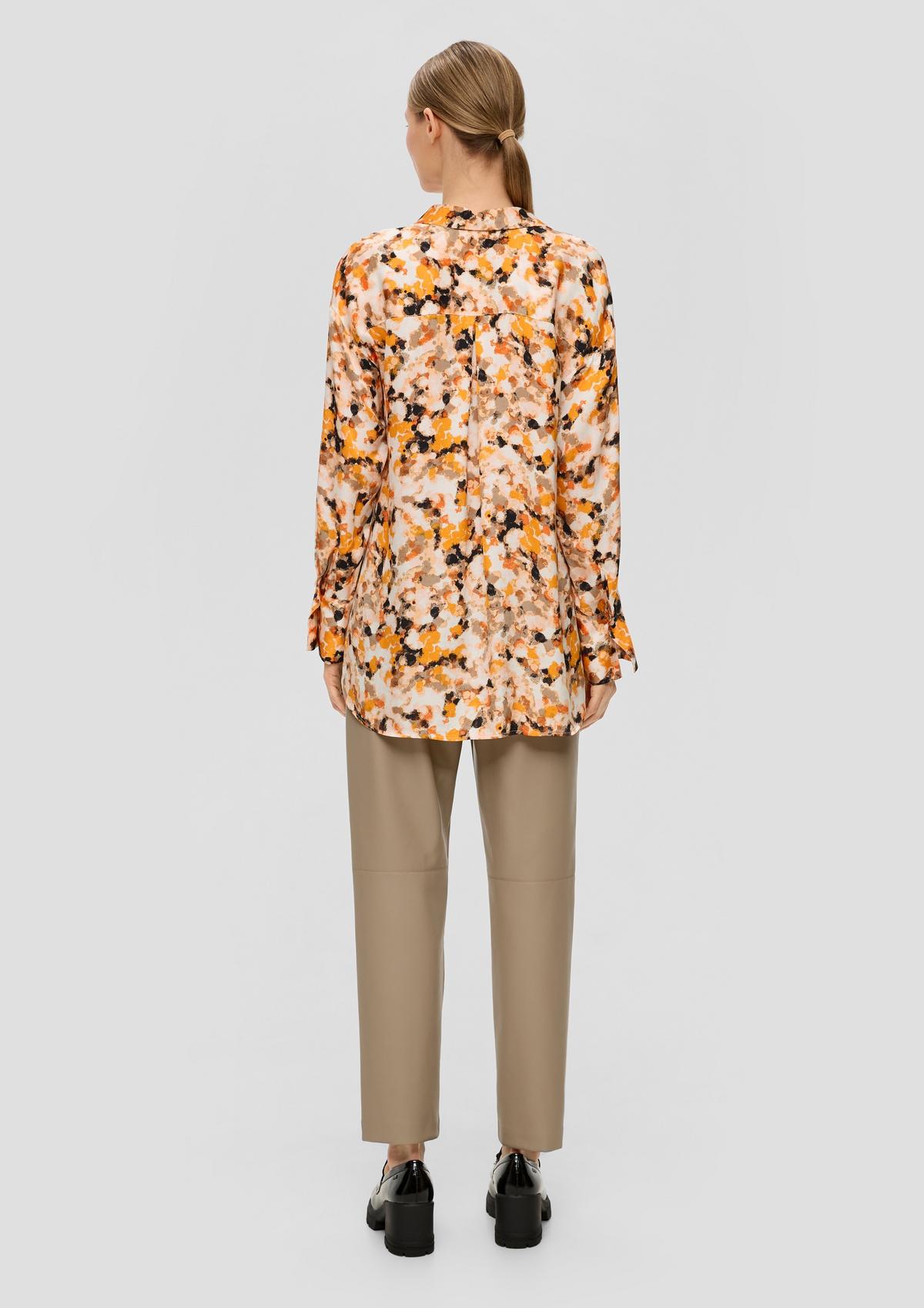 s.Oliver Lange blouse van viscose-satijn