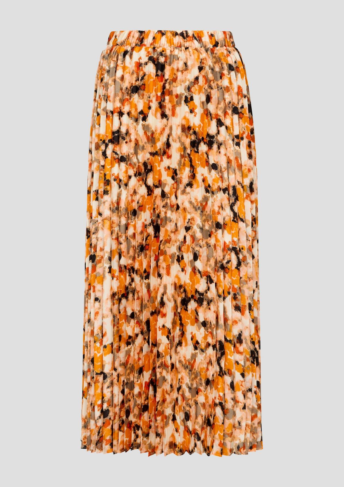 s.Oliver Twill skirt with plissé pleats