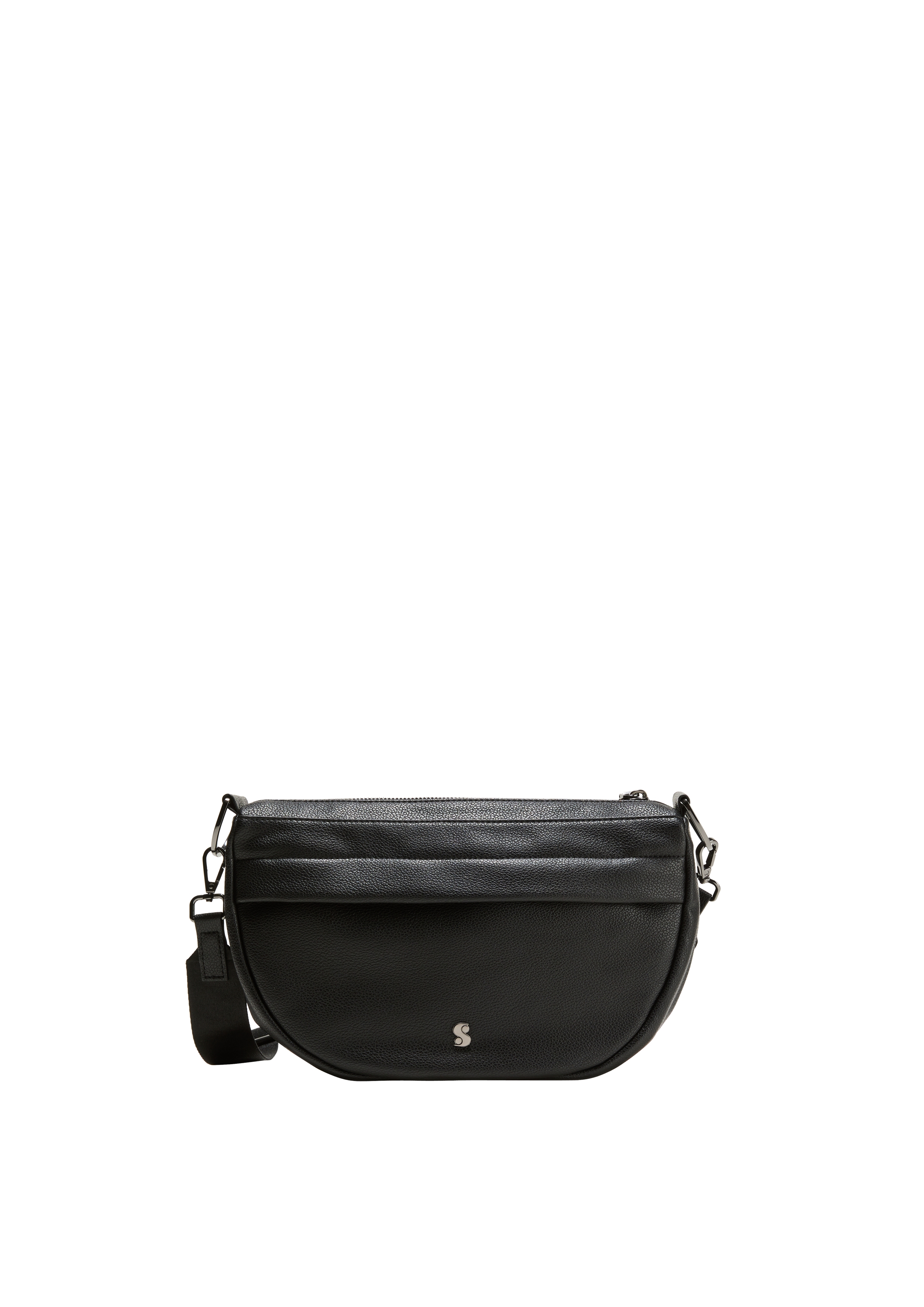 s.Oliver - Crossbody Bag in Leder-Optik, Damen, schwarz