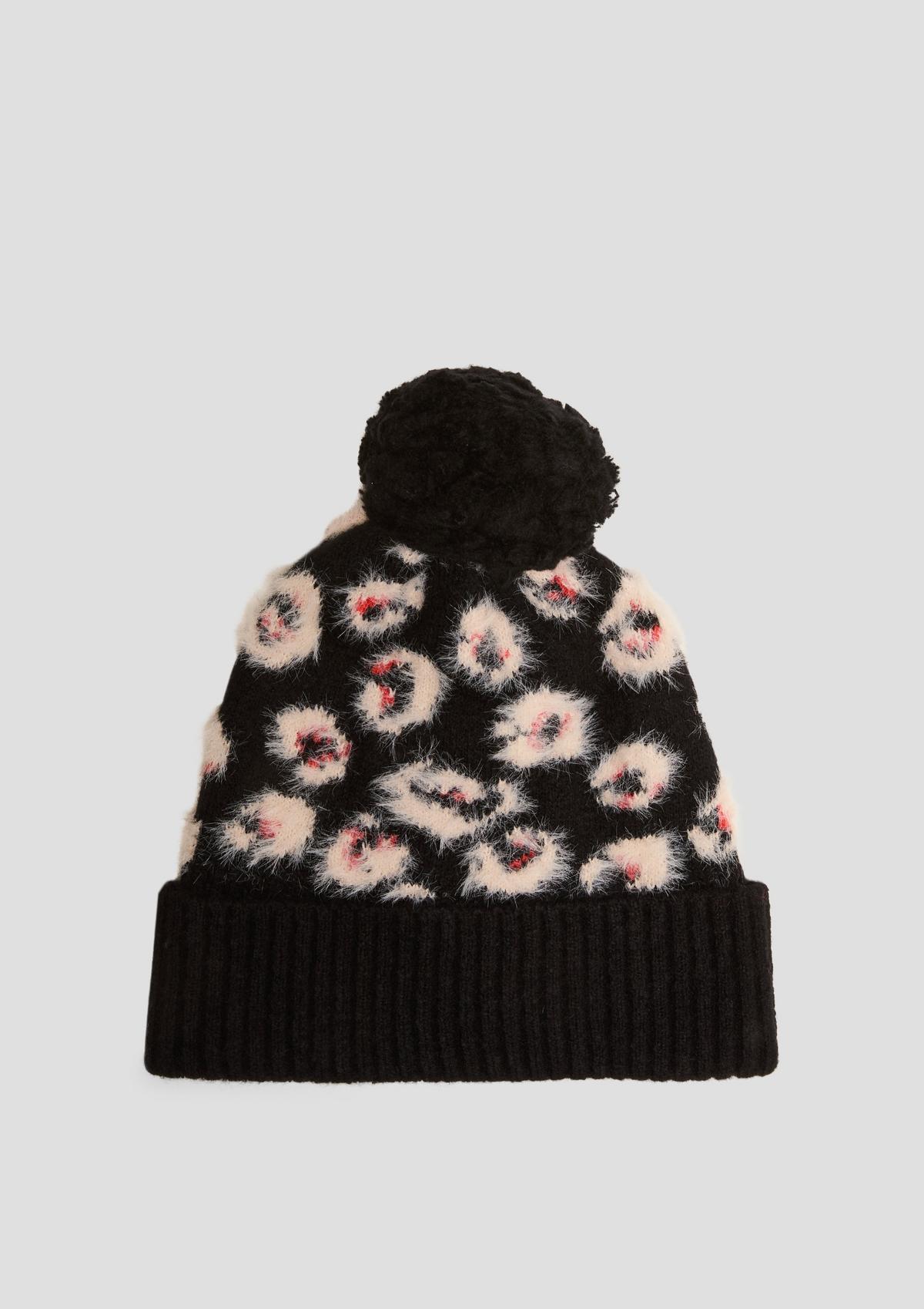 s.Oliver Beanie with an animal print