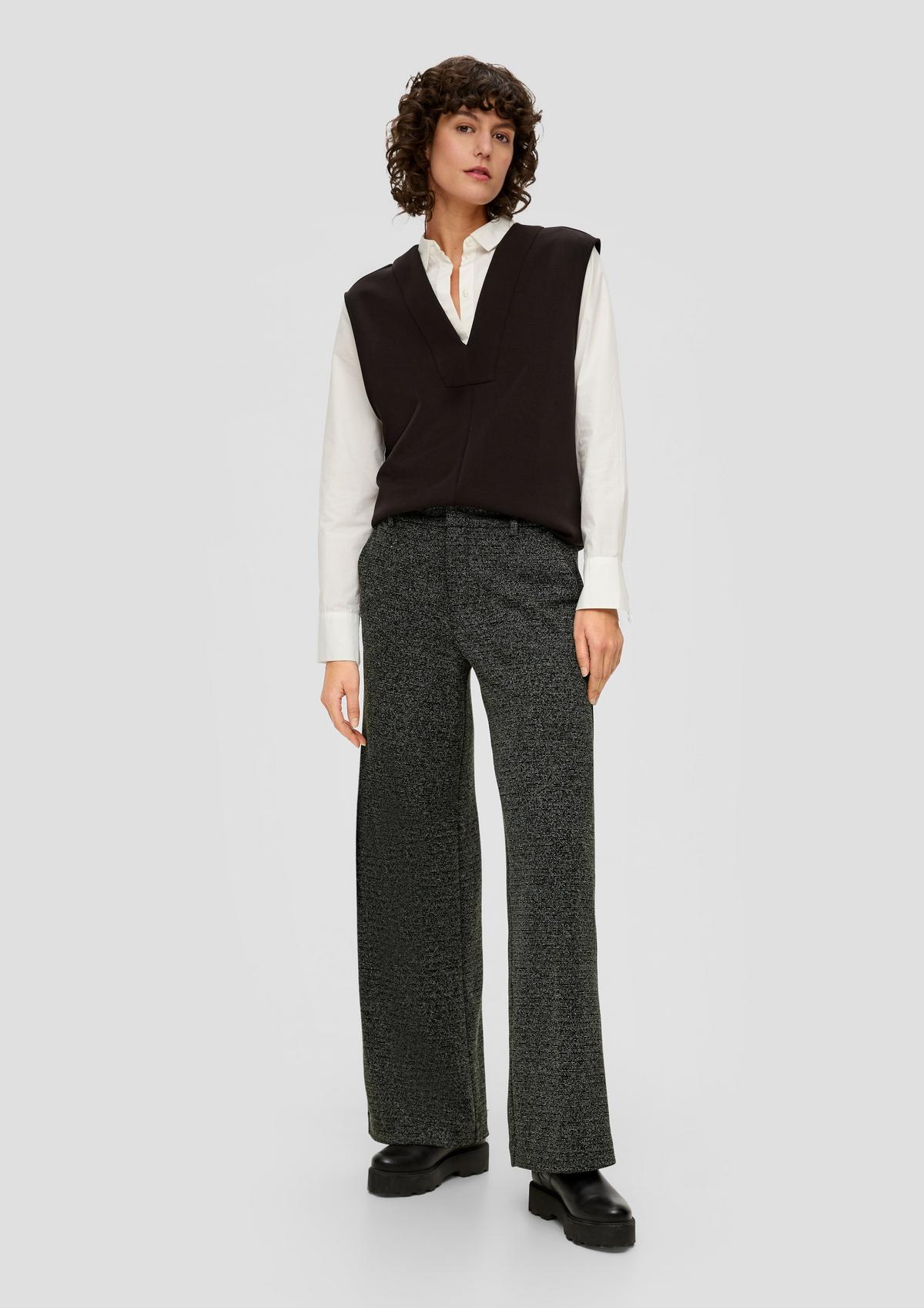 s.Oliver Regular fit: trousers with a wide Palazzo leg