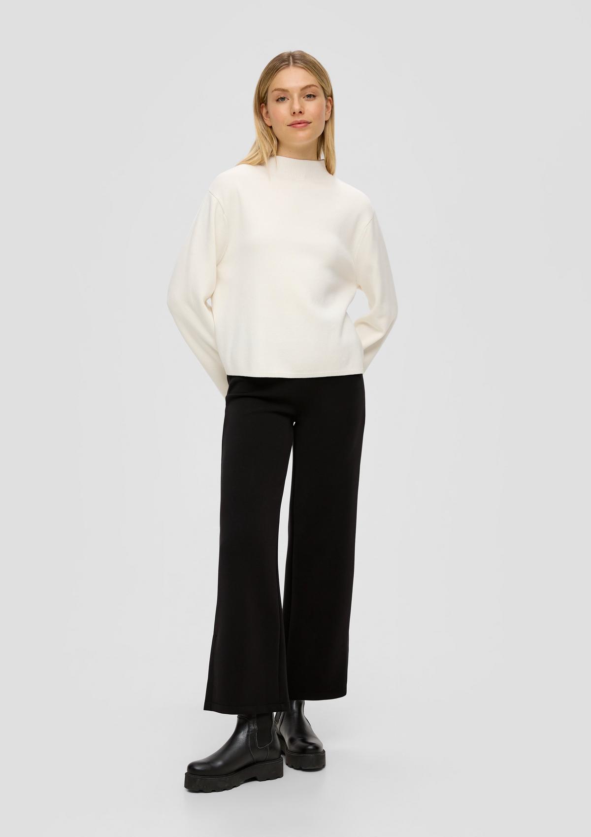 s.Oliver Wide-leg trousers with side slits