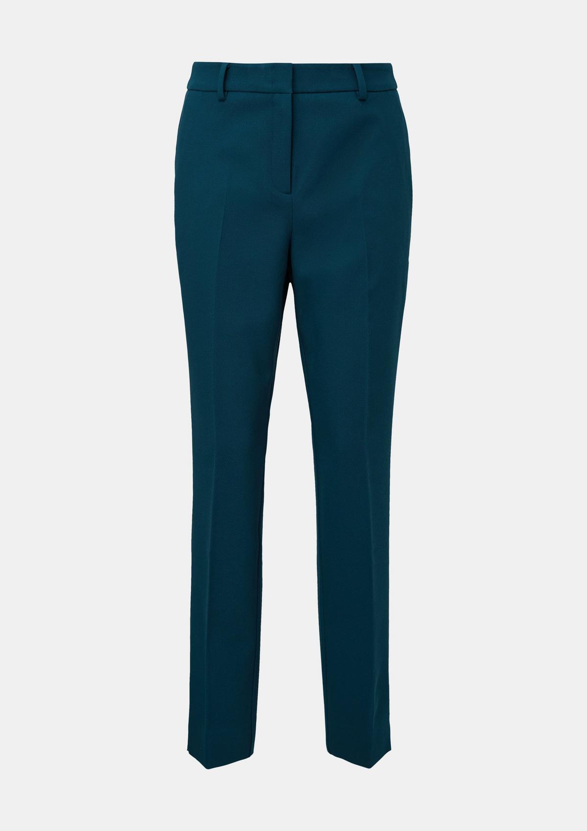 comma Slim fit: trousers with a dobby texture