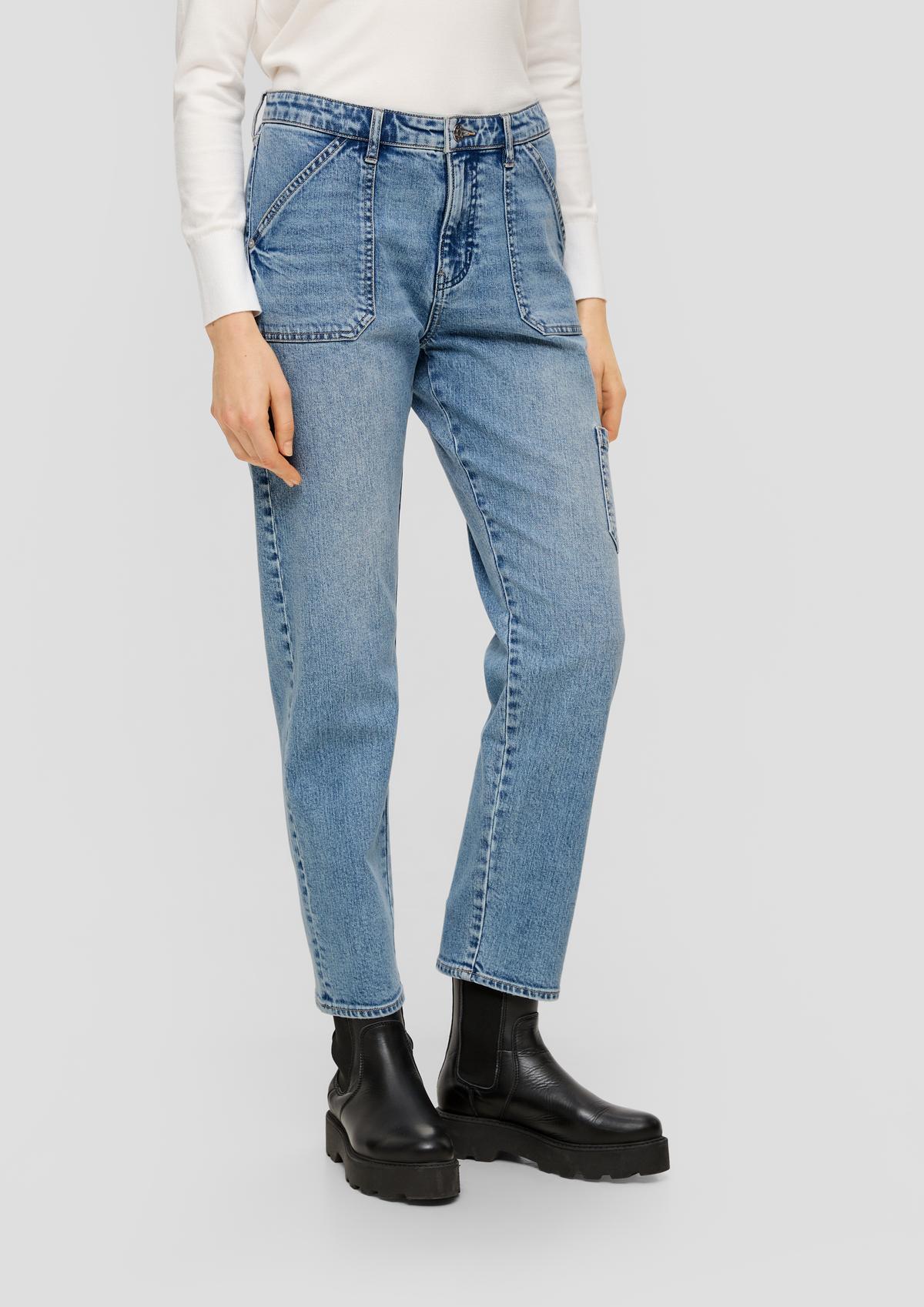 s.Oliver Jeans hlače dolžine do gležnjev kroja Slim Boyfriend / kroj Relaxed Fit / Mid Rise / ravne hlačnice