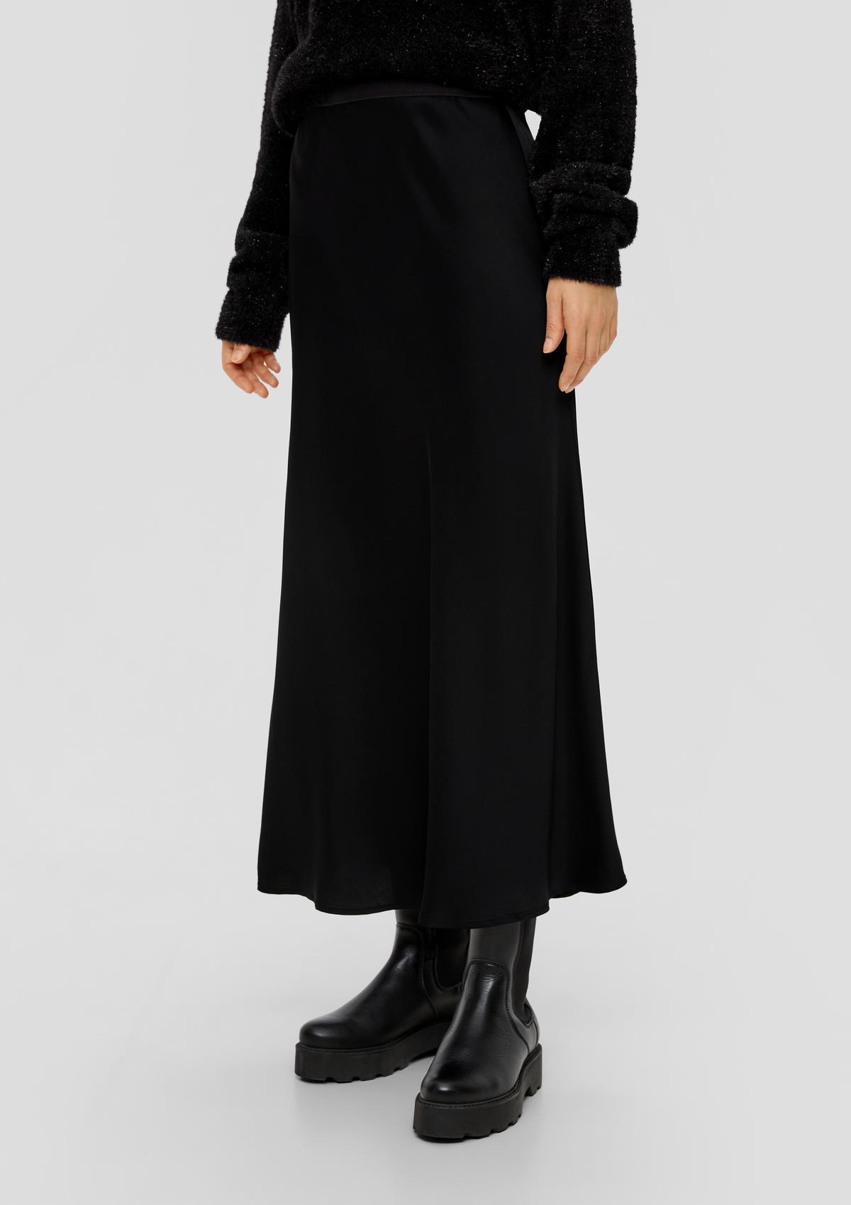 s.Oliver Satin skirt with an elasticated waistband