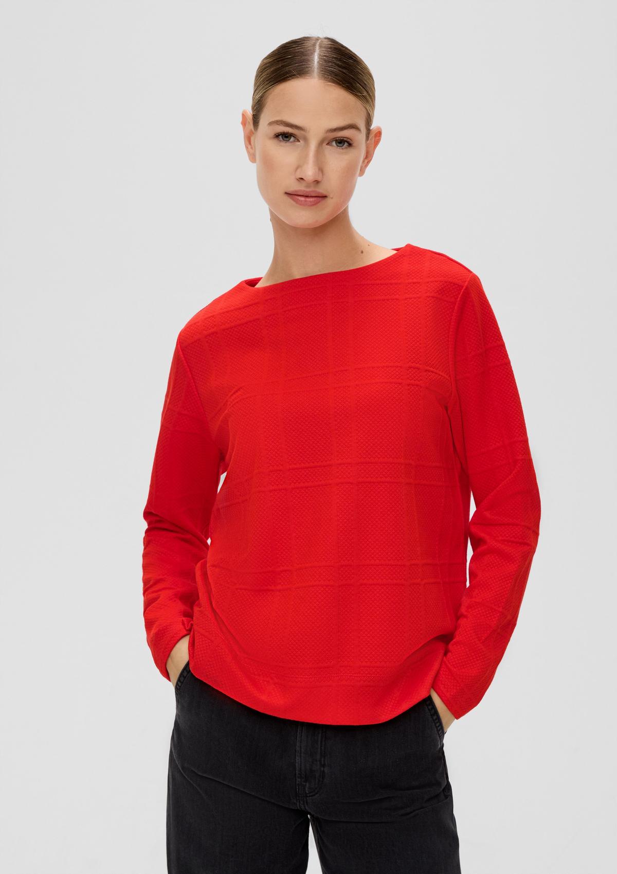 s.Oliver Sweatshirt pulover z vzorčasto teksturo