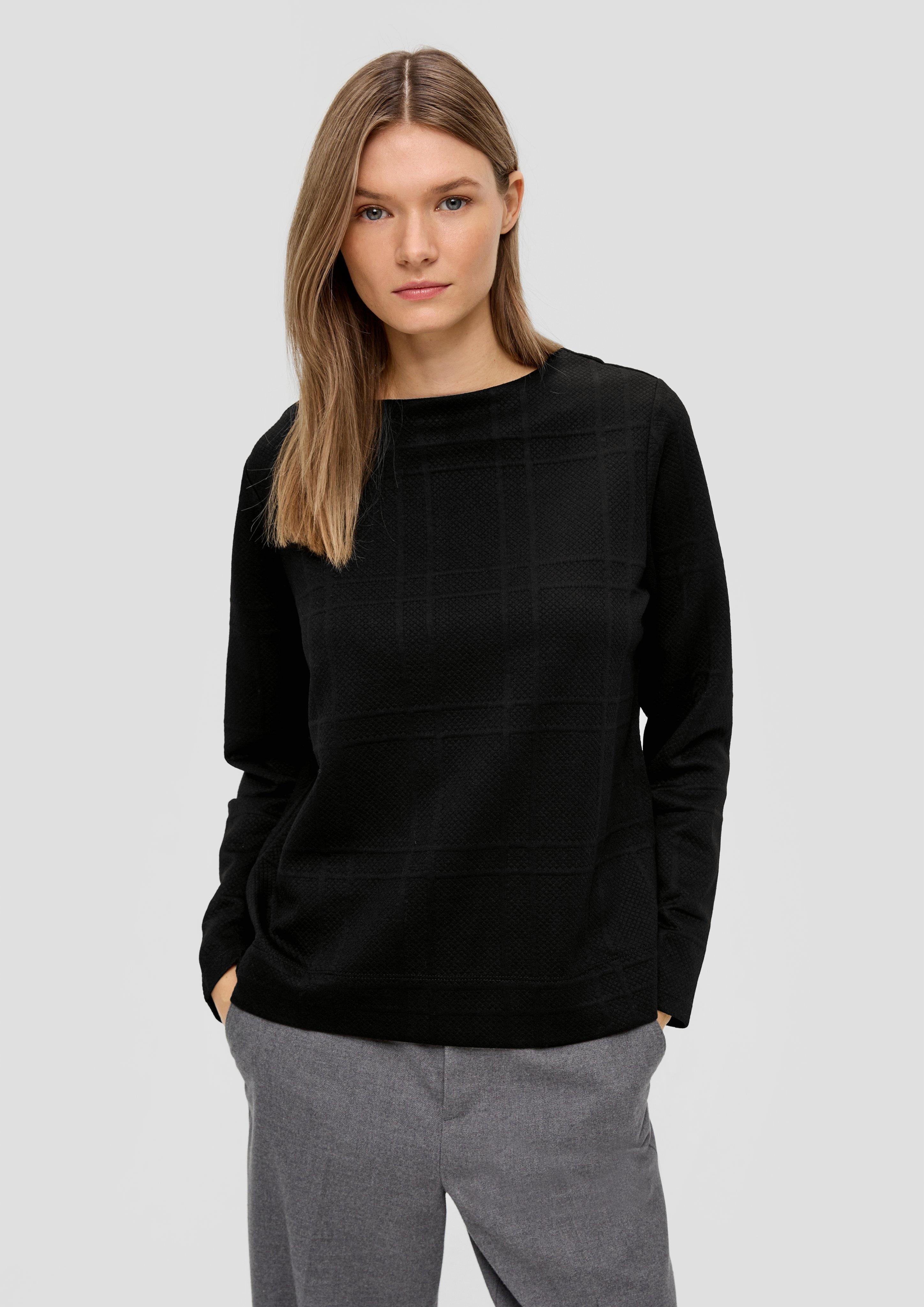 S.Oliver Sweatshirt mit Musterstruktur