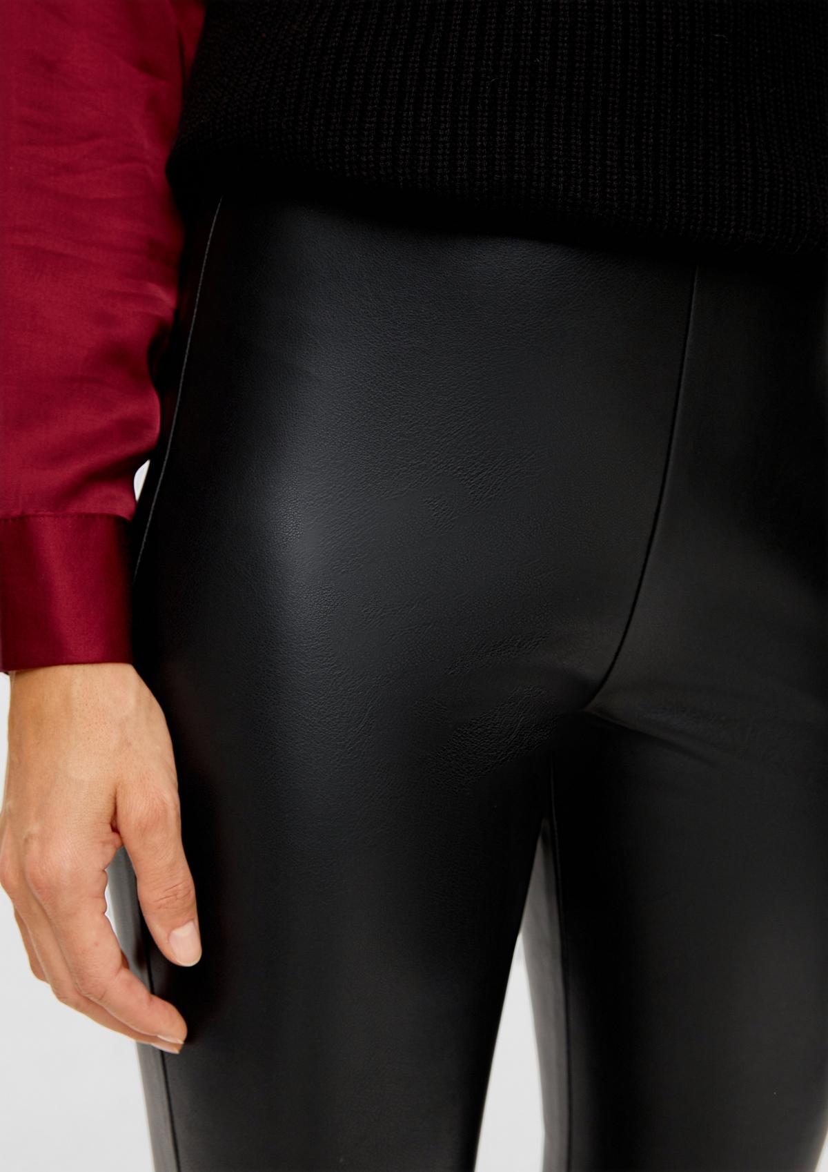 Extra slim leather black - leggings faux fit