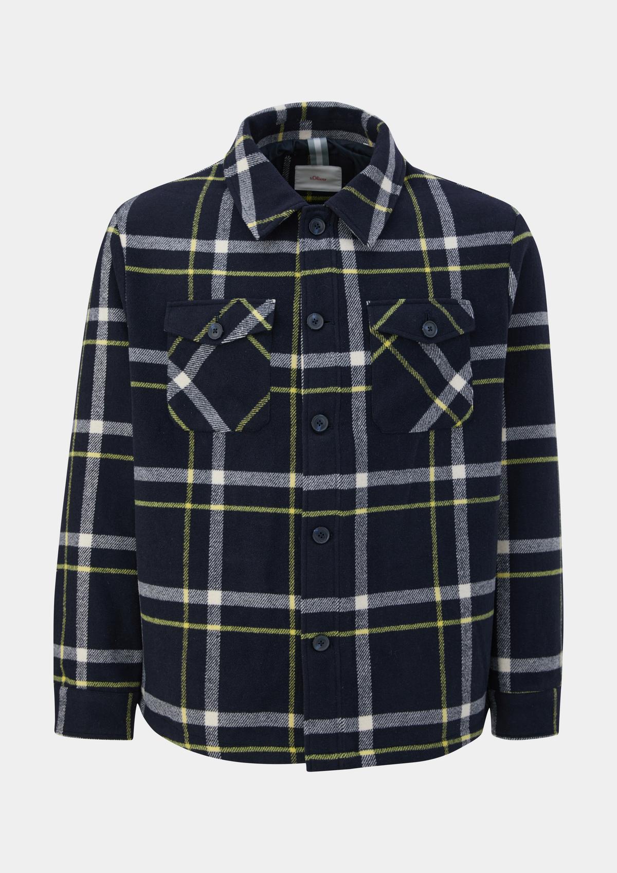 s.Oliver Overshirt in flannel fabric
