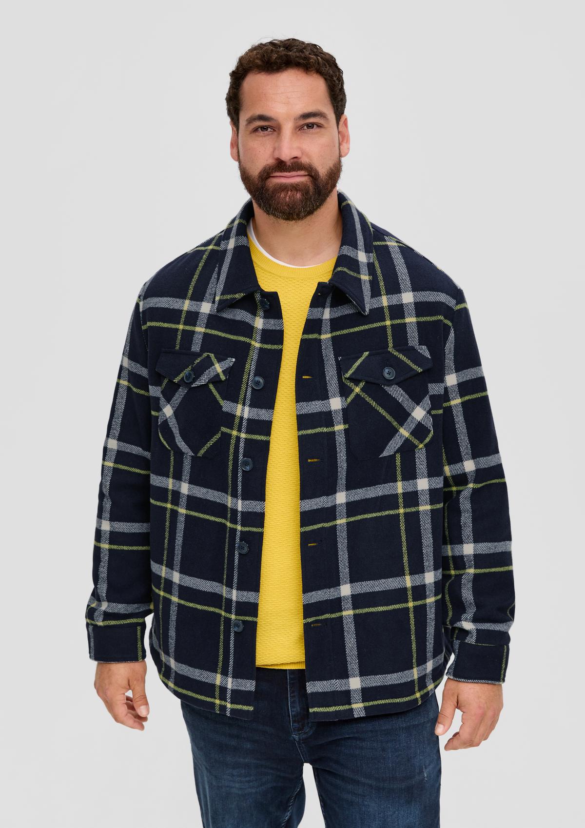 s.Oliver Overshirt in flannel fabric