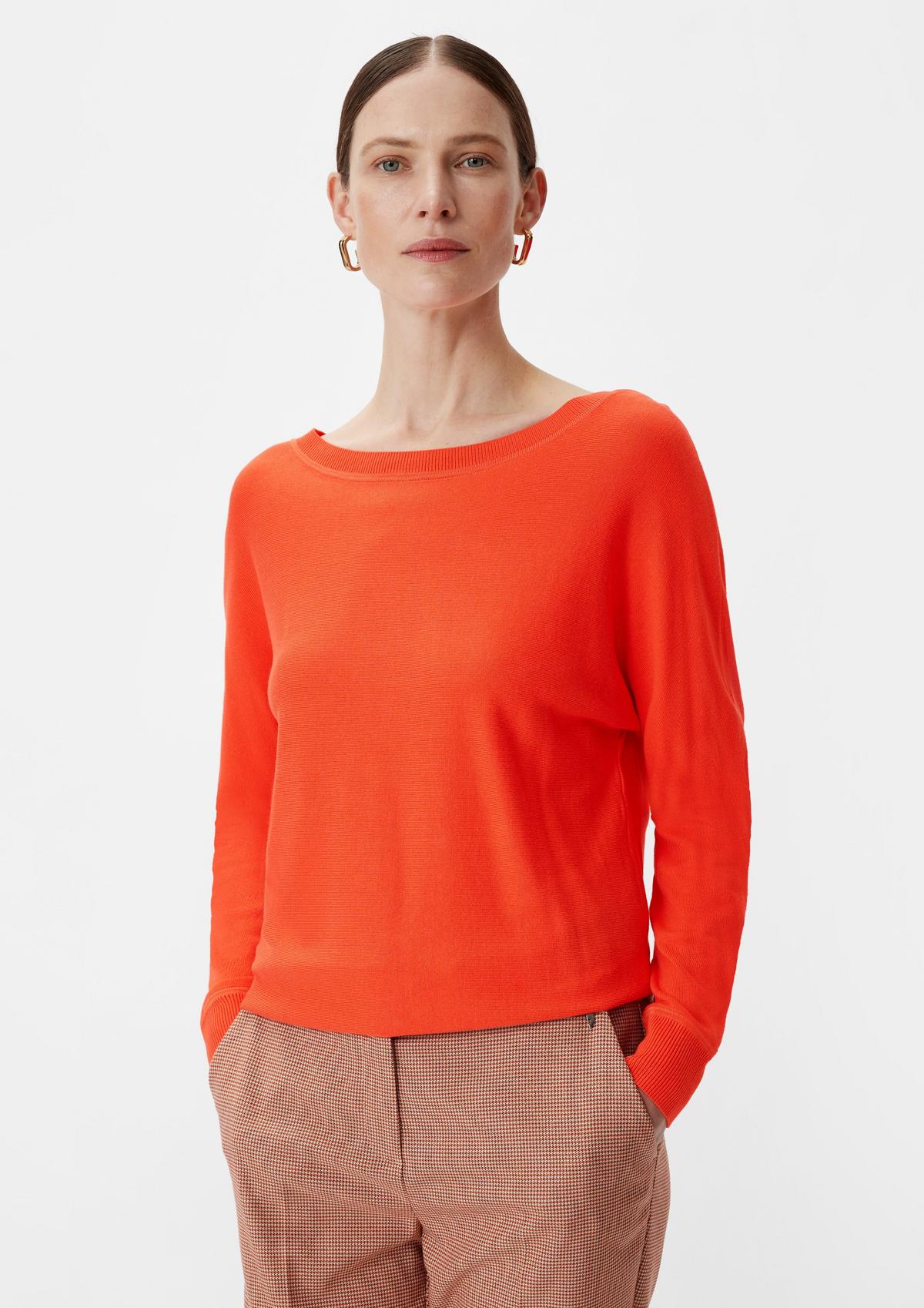 Knitted jumper in a viscose blend orange Comma
