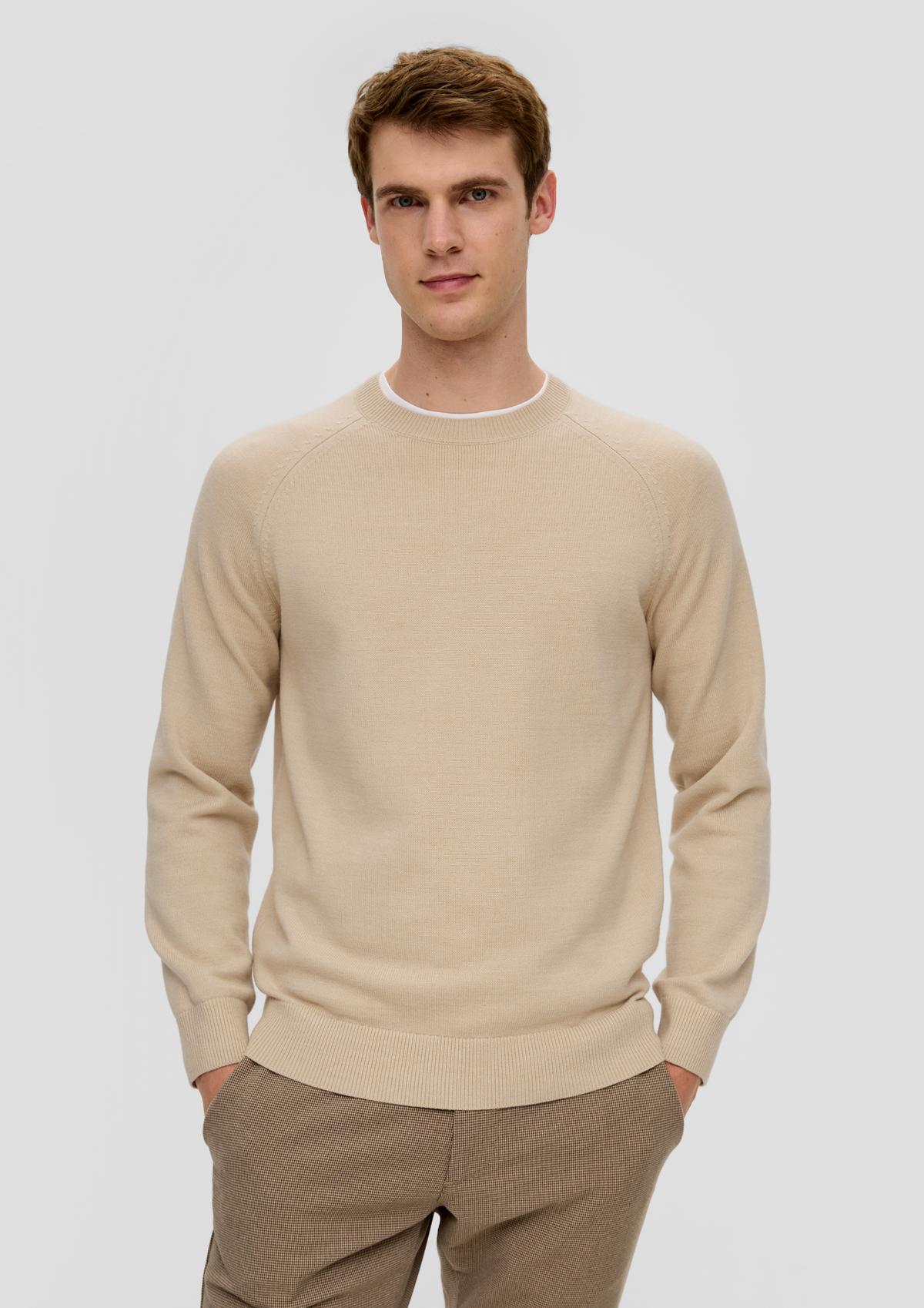 Pullover beige - Wollmix aus