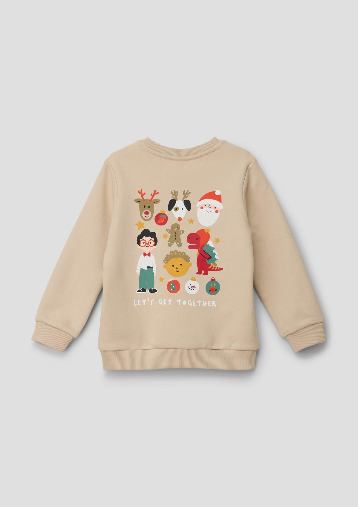 s.Oliver Sweatshirt with Christmas motif